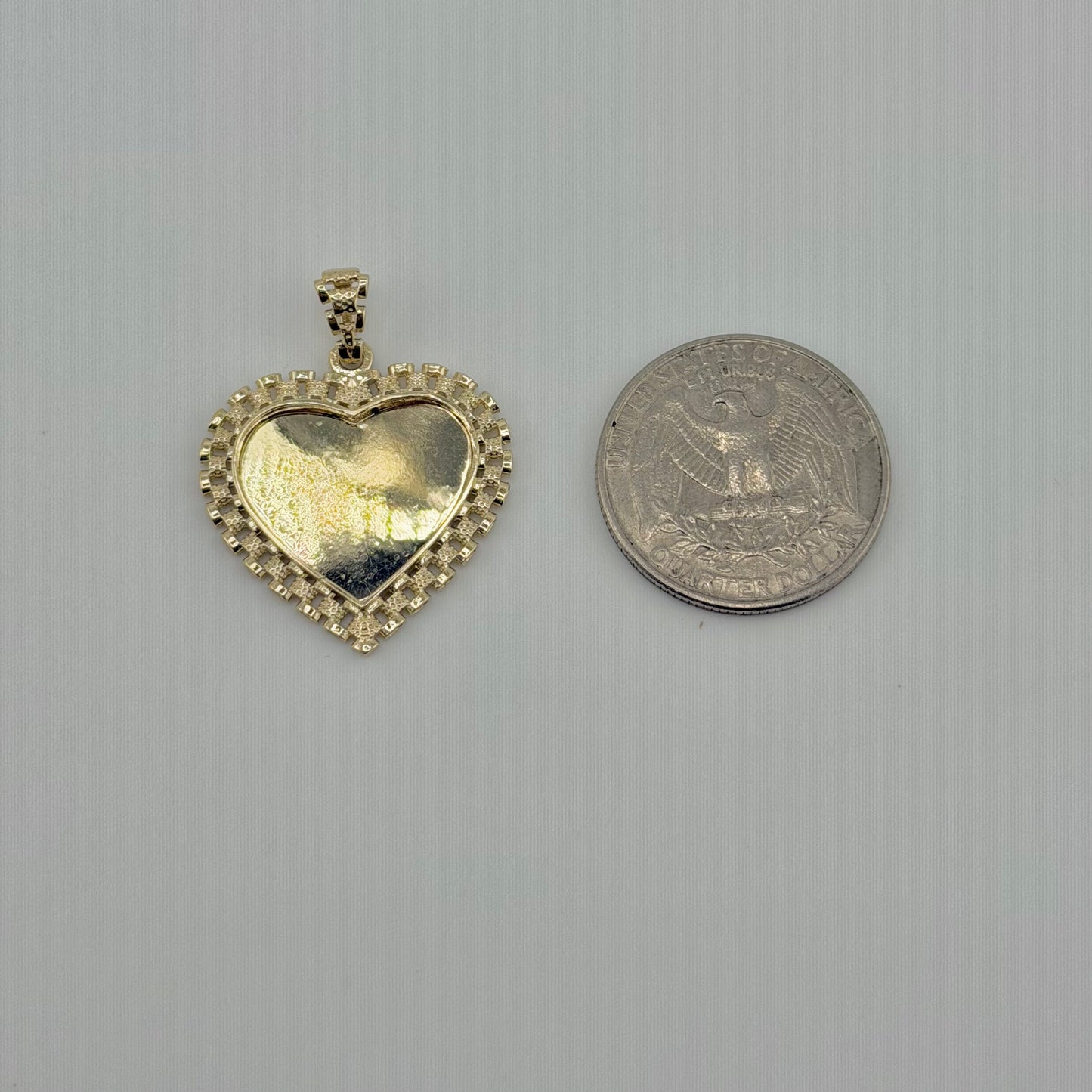 10k Gold Rx Bell Rx Heart Picture Pendant (S)