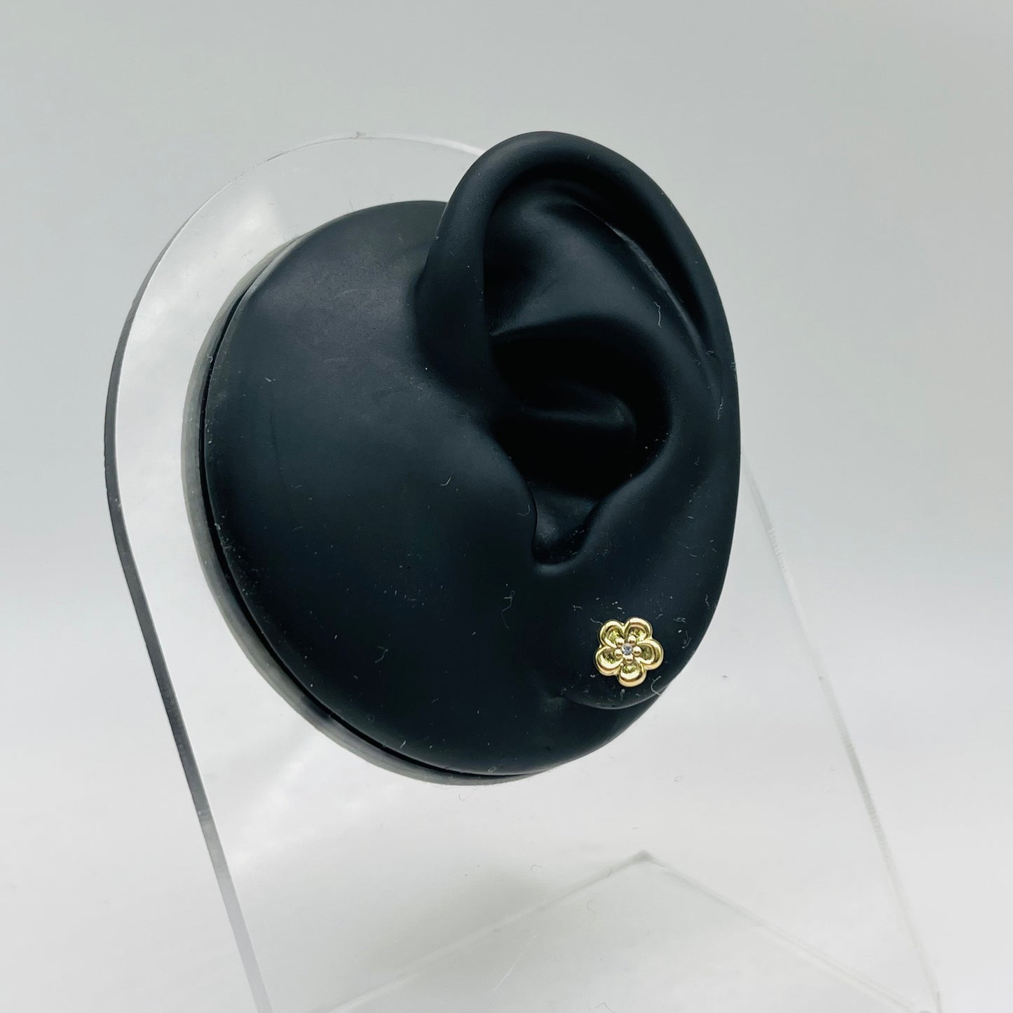 14k Gold Flower Baby earrings