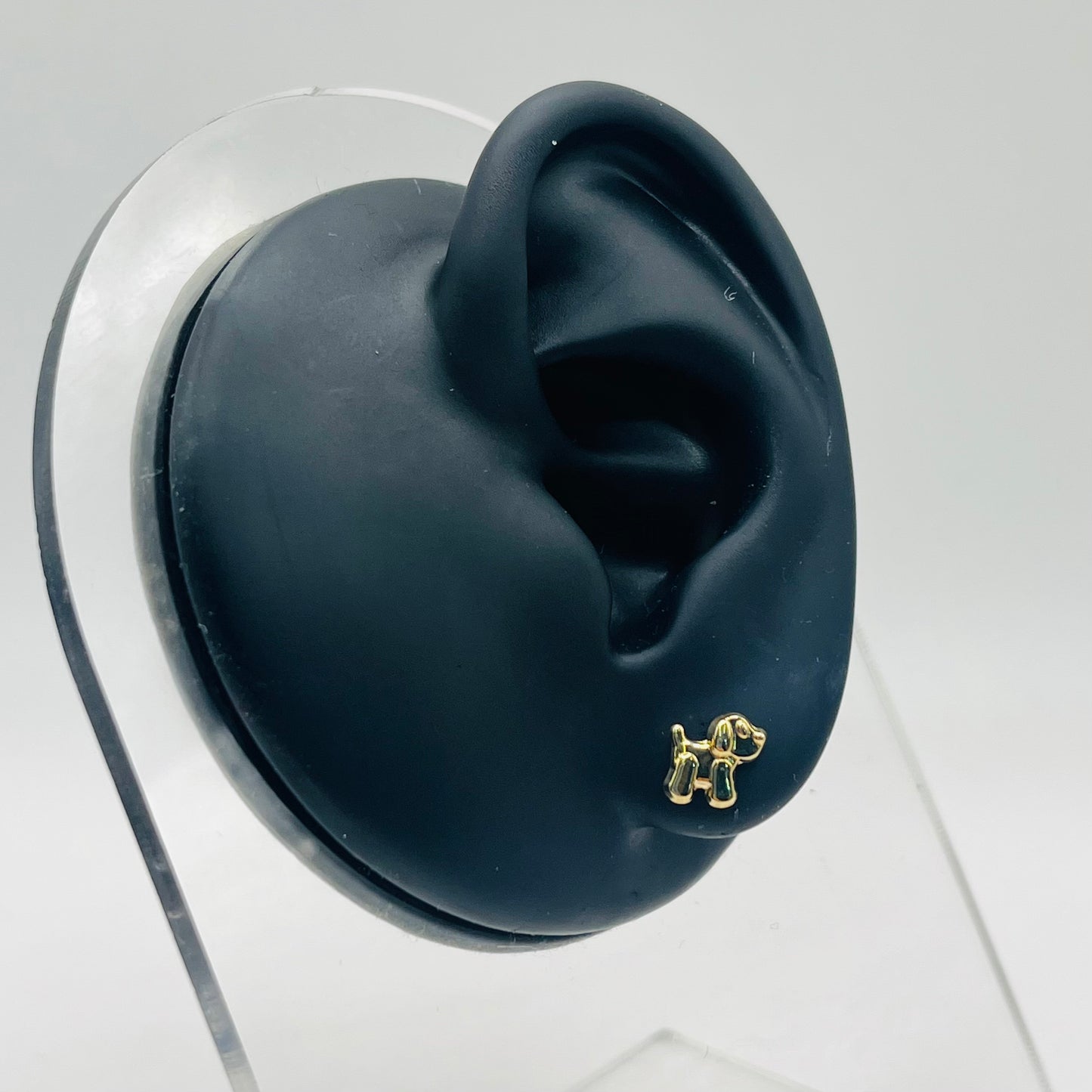 14k Gold Puppy Baby Earrings