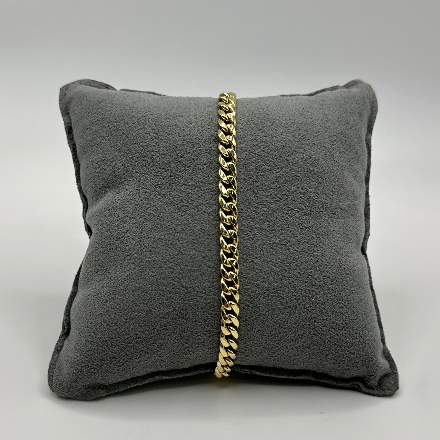 14k Gold 4.5mm Hollow Miami Cuban Bracelet