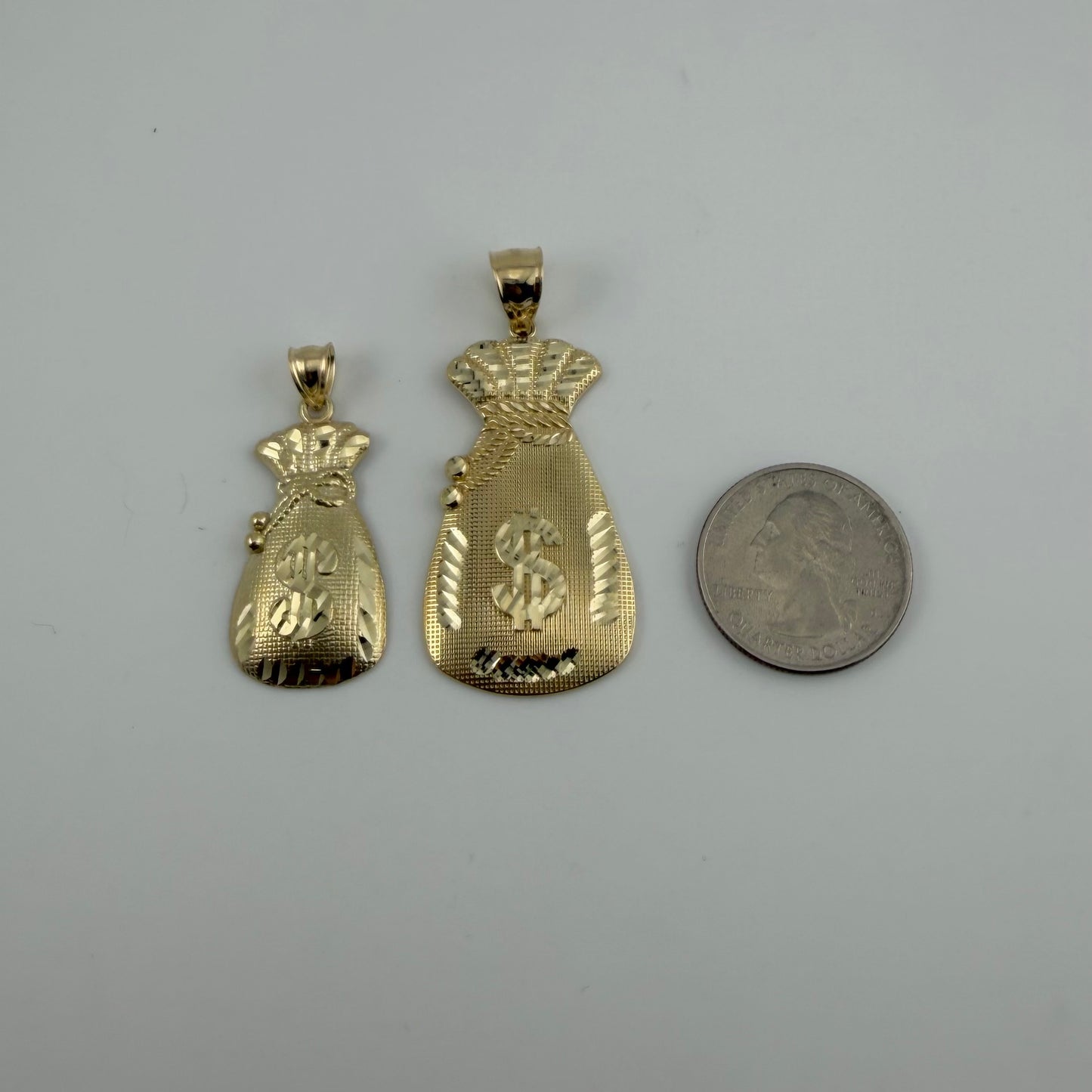 10K Gold Moneybag Charm (M)