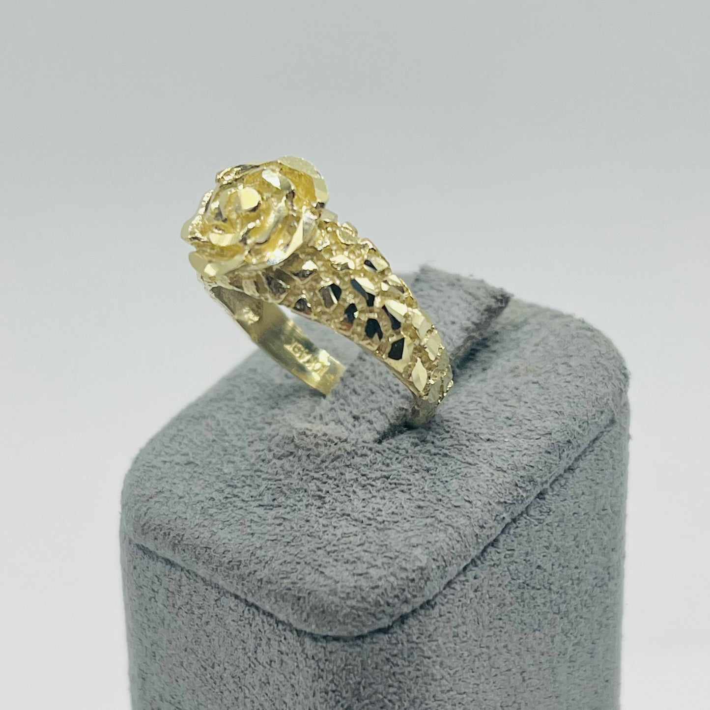 10k Gold Nugget Rose Ring