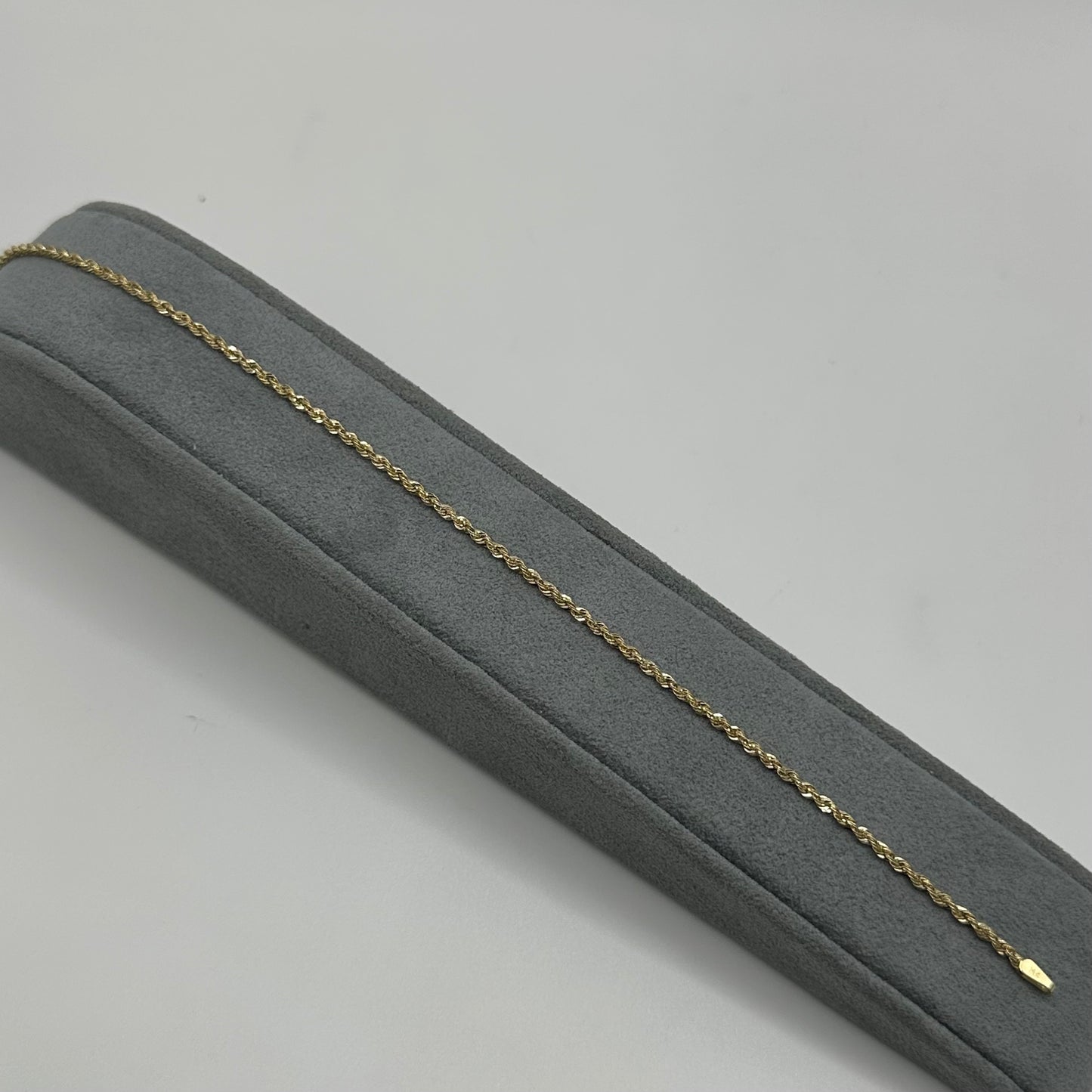 14k Gold 2mm Hollow Rope Bracelet