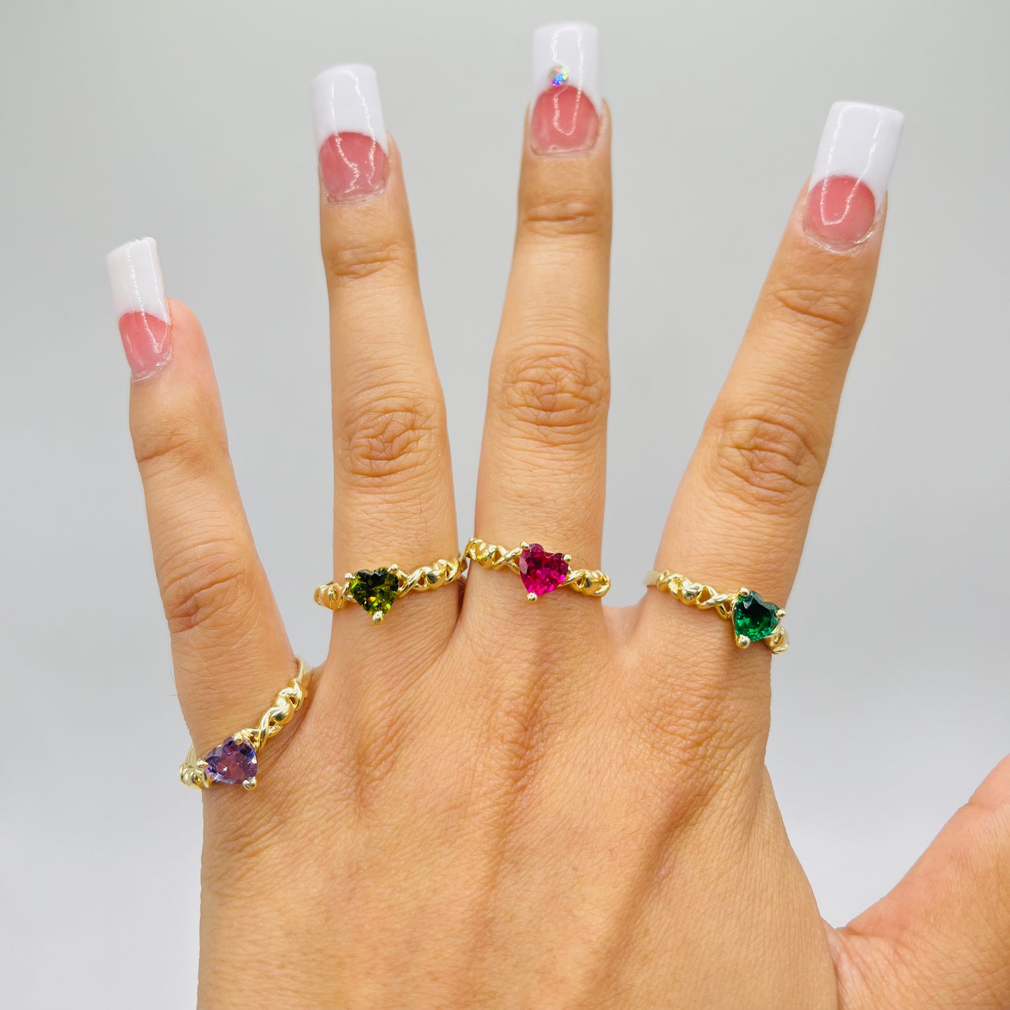 10k Gold Full of Love Cz Stone Ring