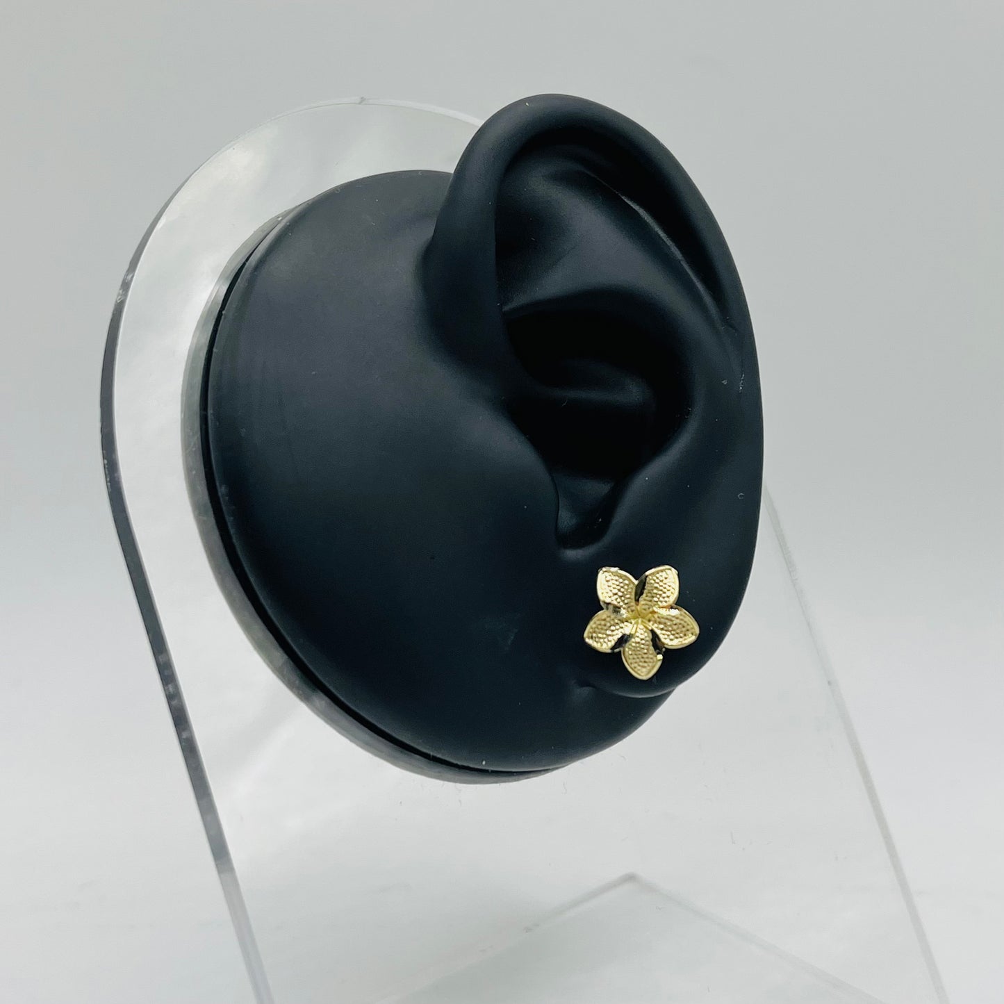 10k Gold Hibiscus Earrings (Large)