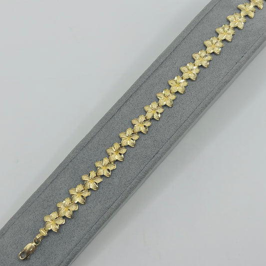 10K Gold Medium Hibiscus Bracelet