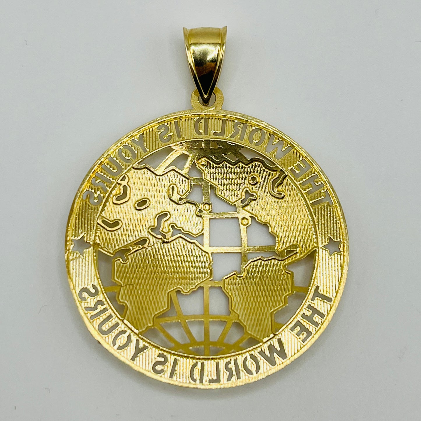 10K Gold World is Yours Charm (XL)
