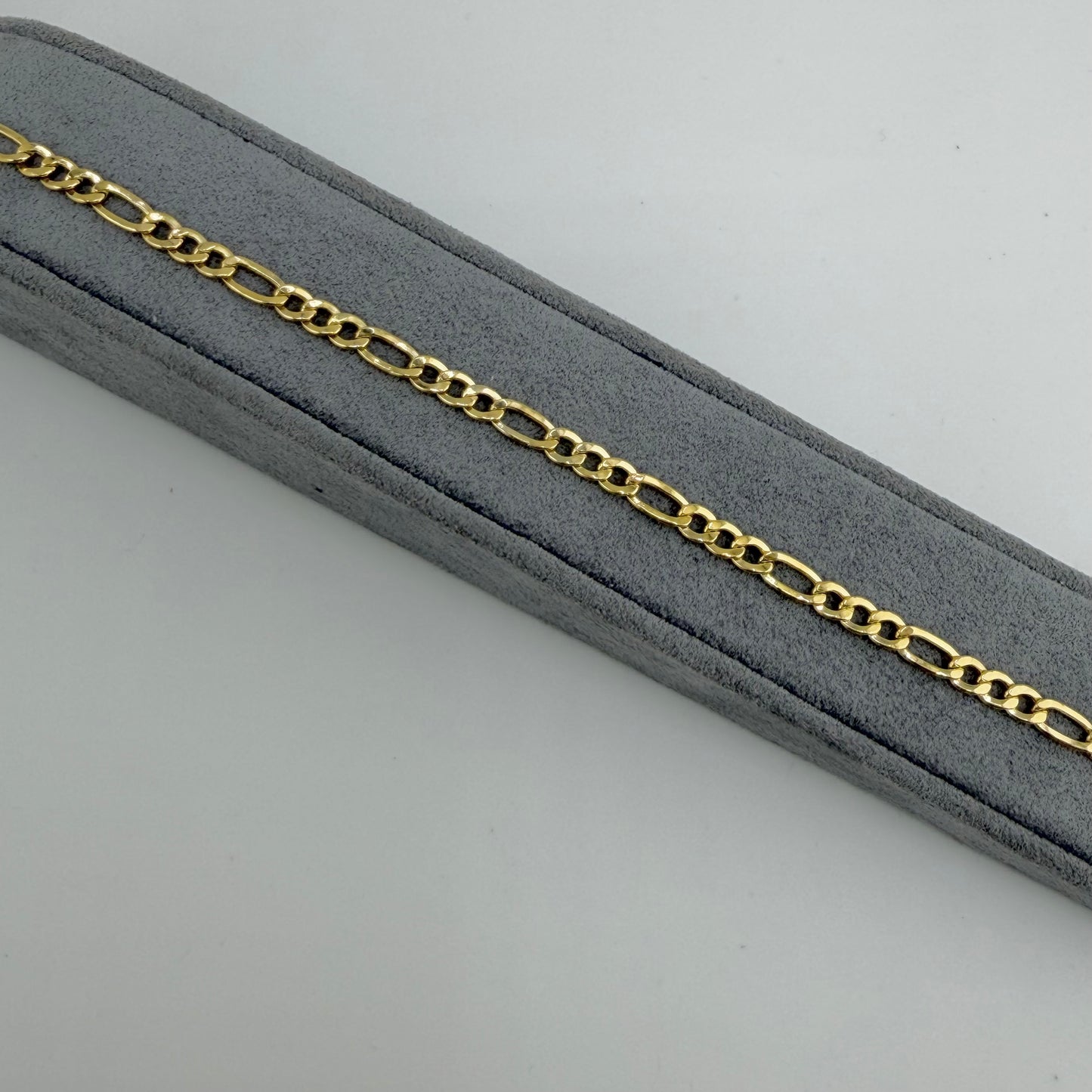 10k Gold 4.2mm Figaro Bracelet