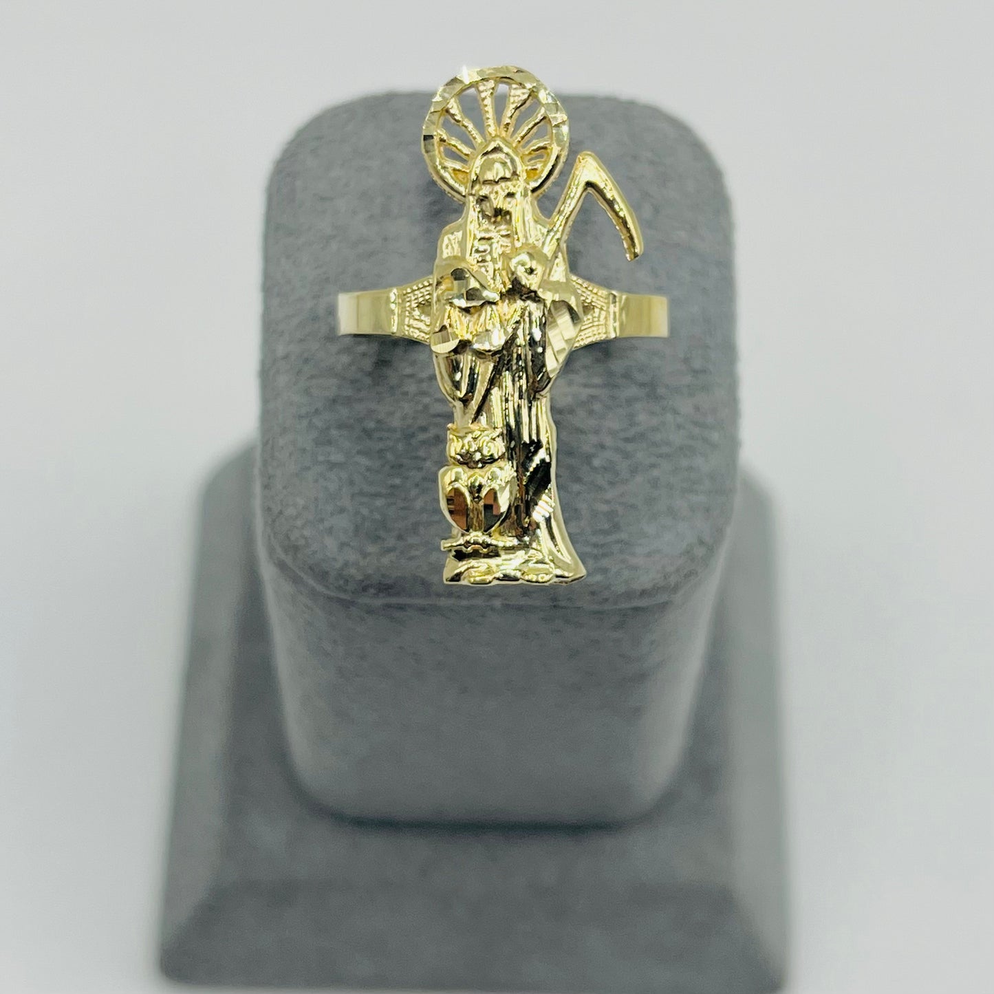 10k Gold Santa Muerte Ring
