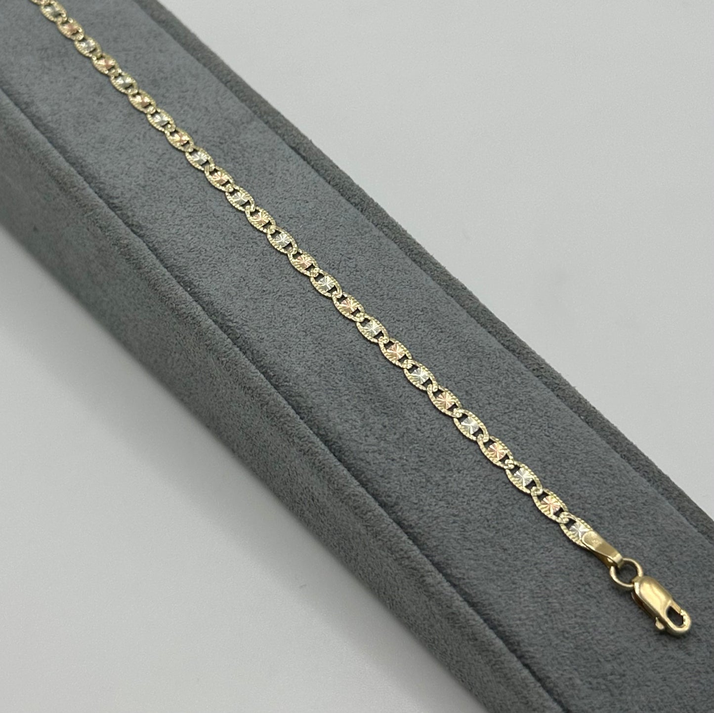 14k Gold 3mm Valentino Bracelet