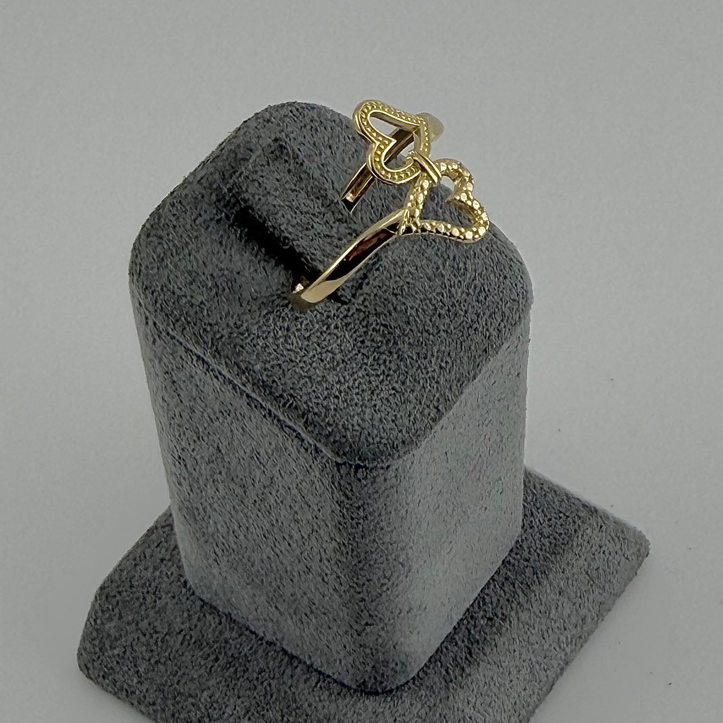 10k Gold Match Double Heart Ring