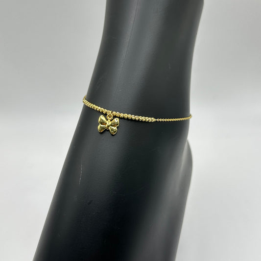 10k Gold Bow Anklet