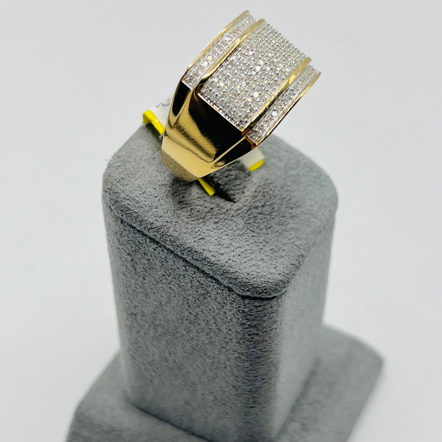 10k Gold Natural Diamond Triple Platform Ring