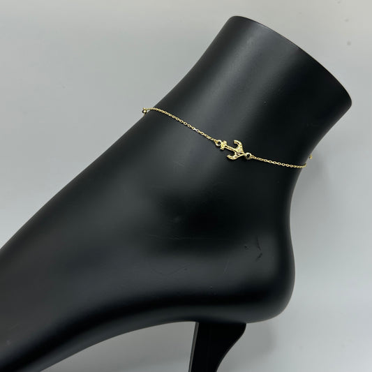 10k Gold Anchor Anklet