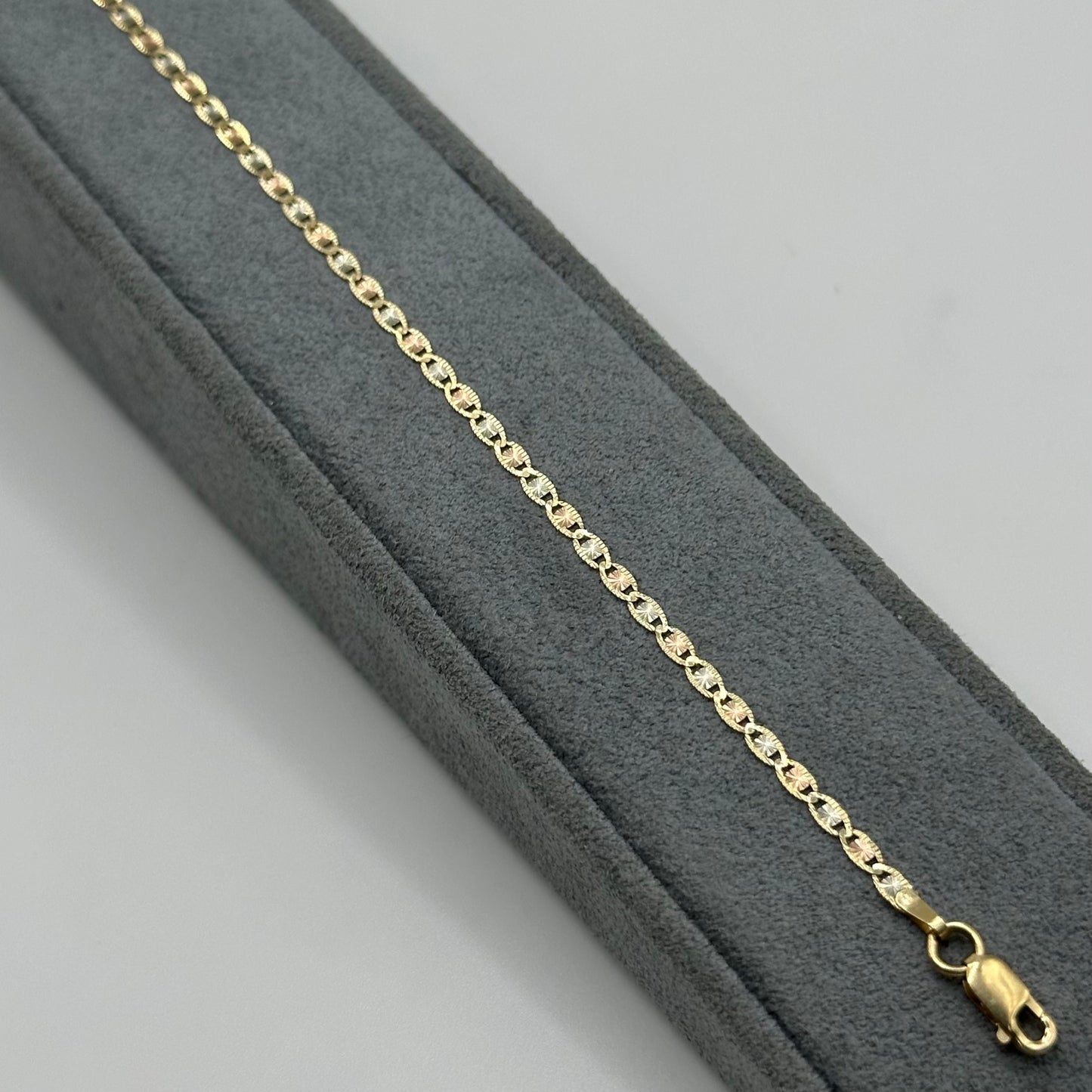 14k Gold 2mm Valentino Bracelet