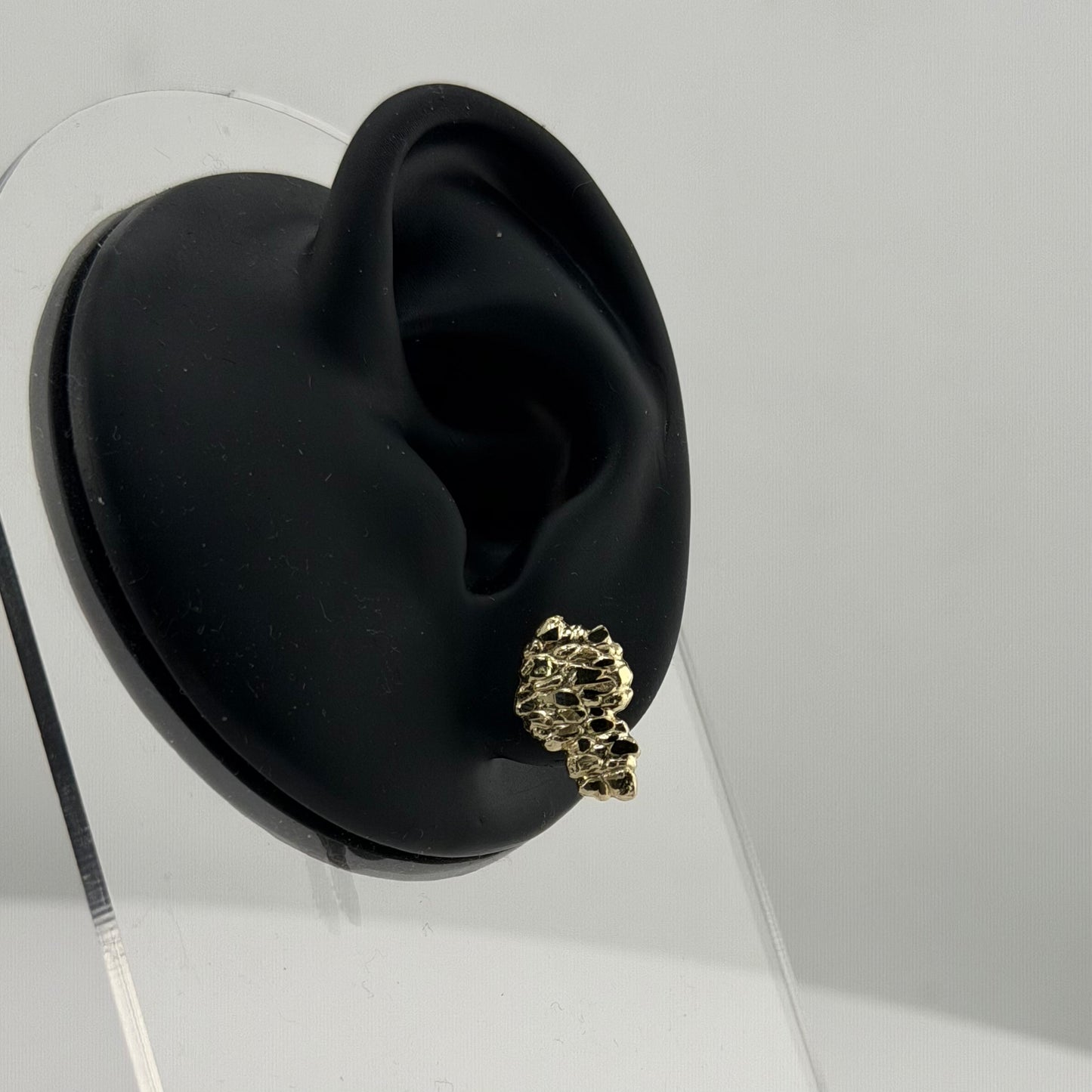 10k Gold Domed Nugget Earrings (S)
