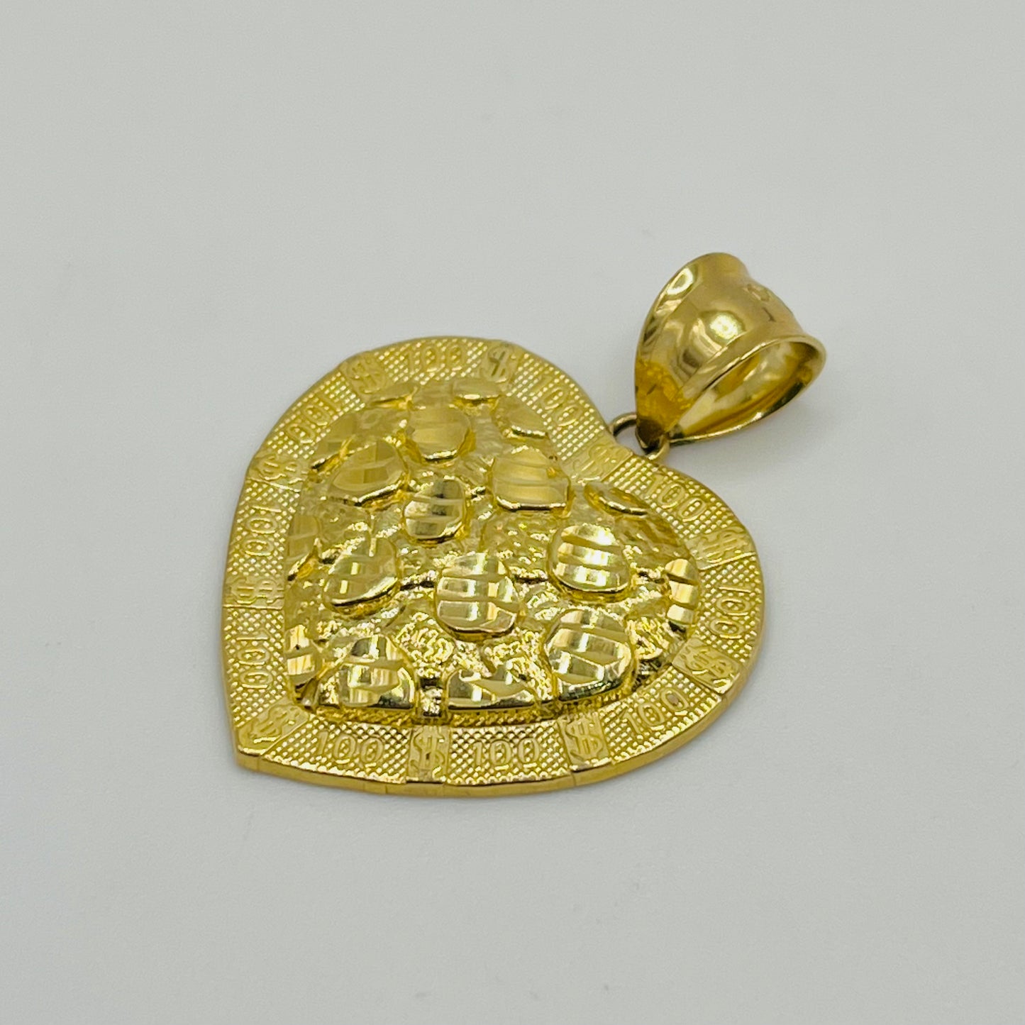 10K Gold Money Sign Nugget Charm