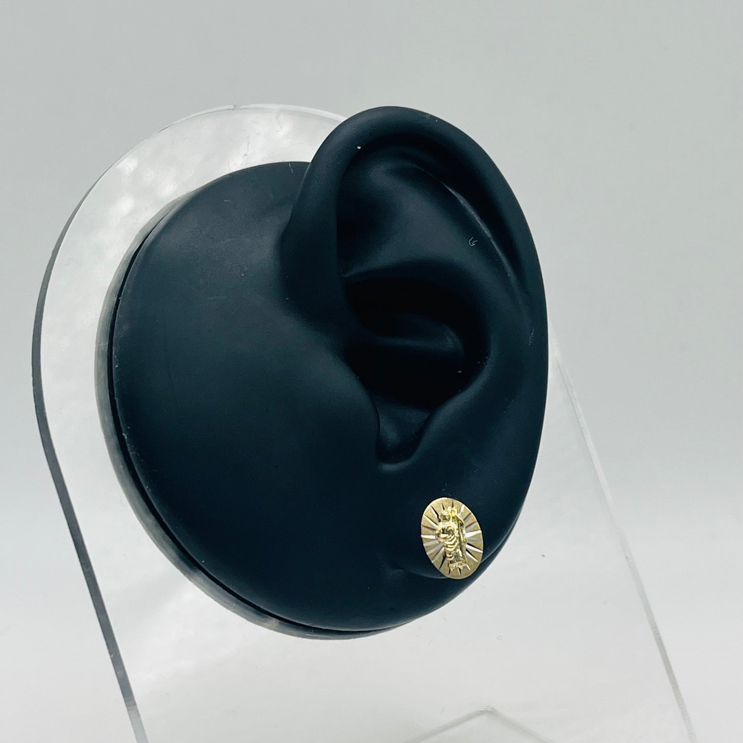 14k Gold San Judas Dc Baby Earrings