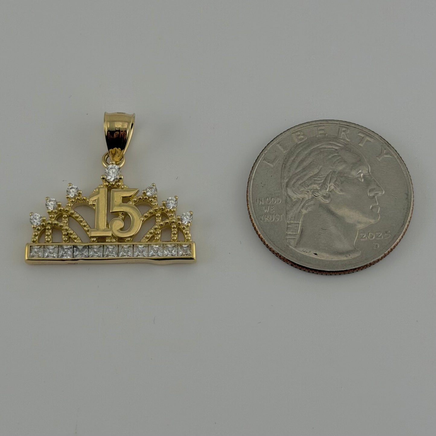 10k Gold Quince Cz Glow Charm