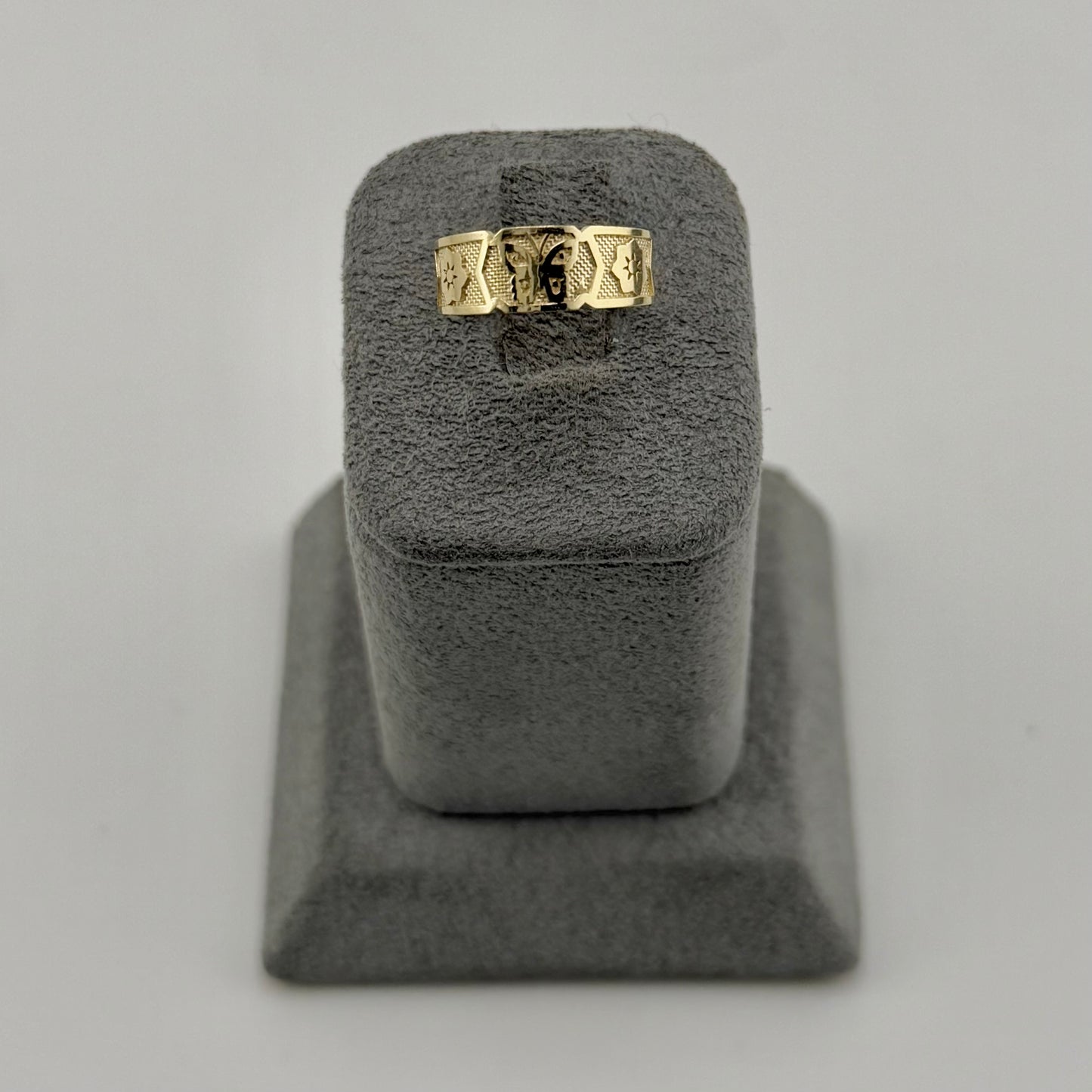 10k Gold Butterfly And Flowers Toe Ring