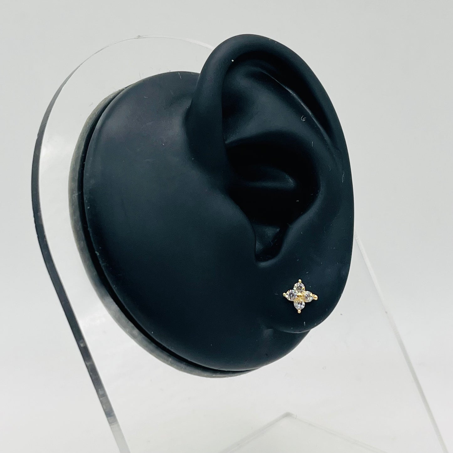 14k Gold Shinning Star Baby Earrings