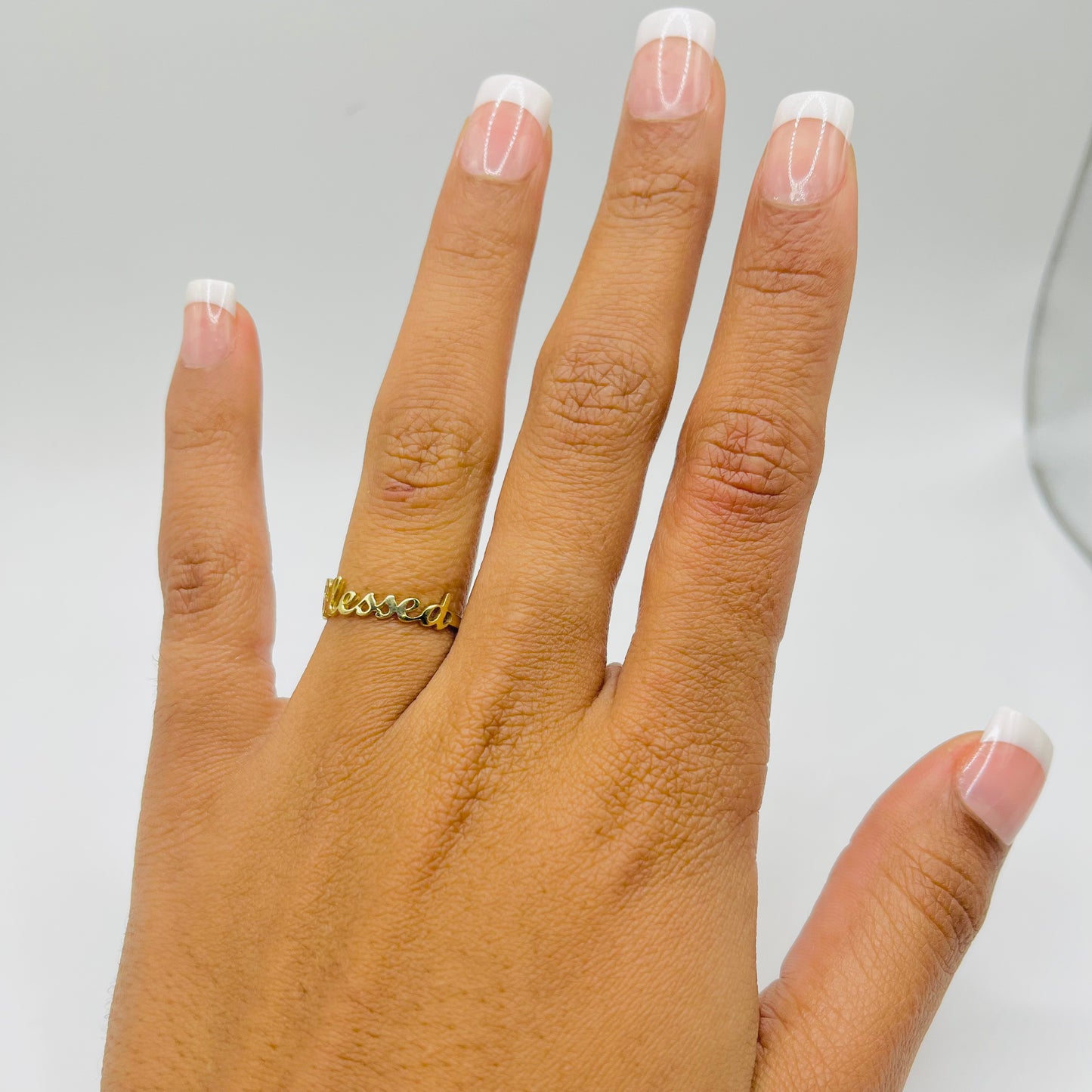 10k Gold Blessed Dainty Ring