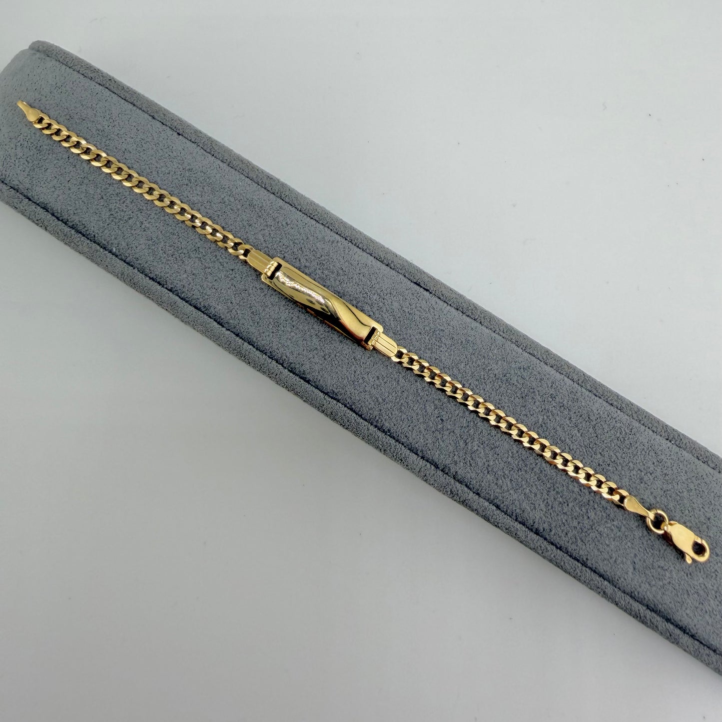 14k Gold Solid Cuban 3mm ID Bracelet