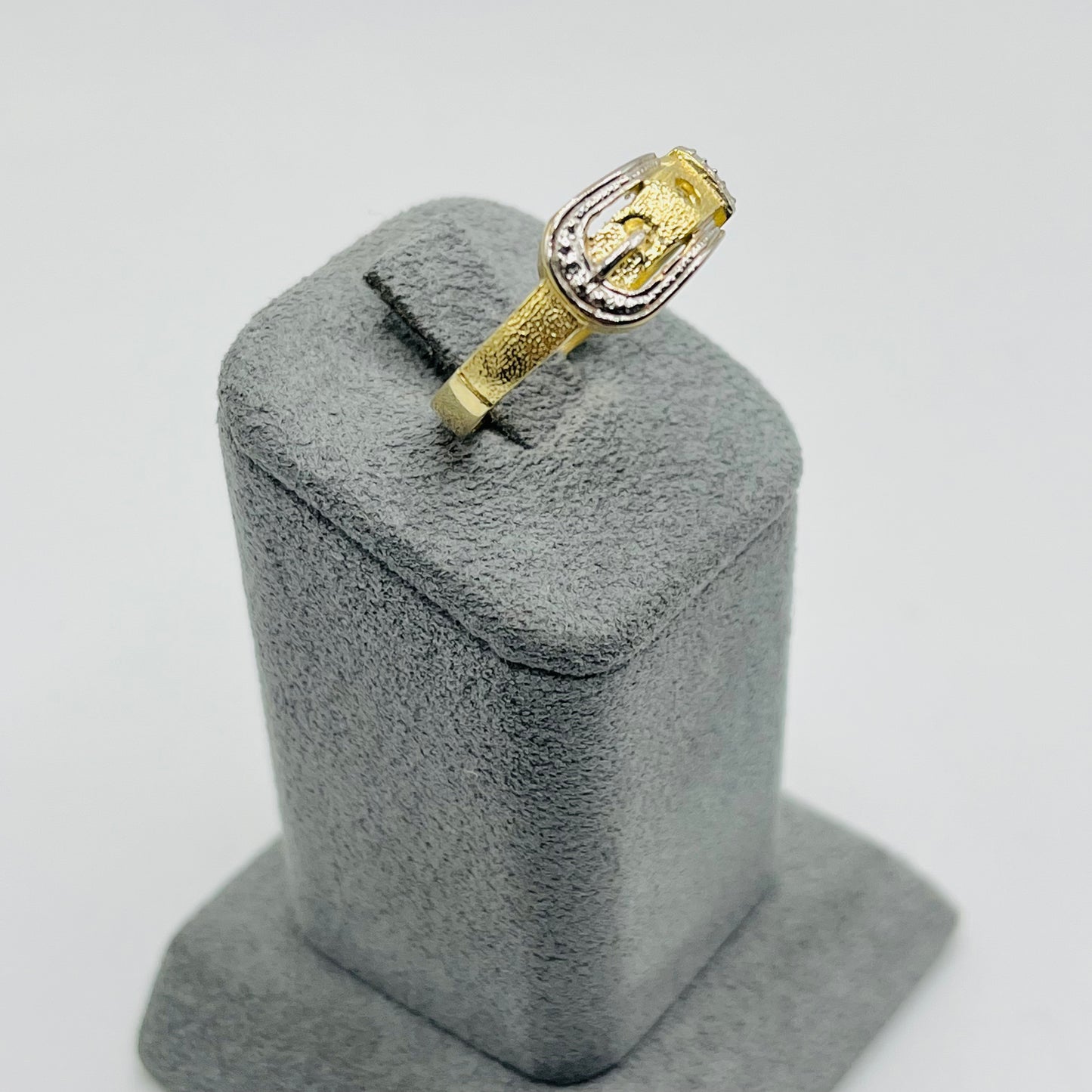 10k Gold Belt Two Tone Ring