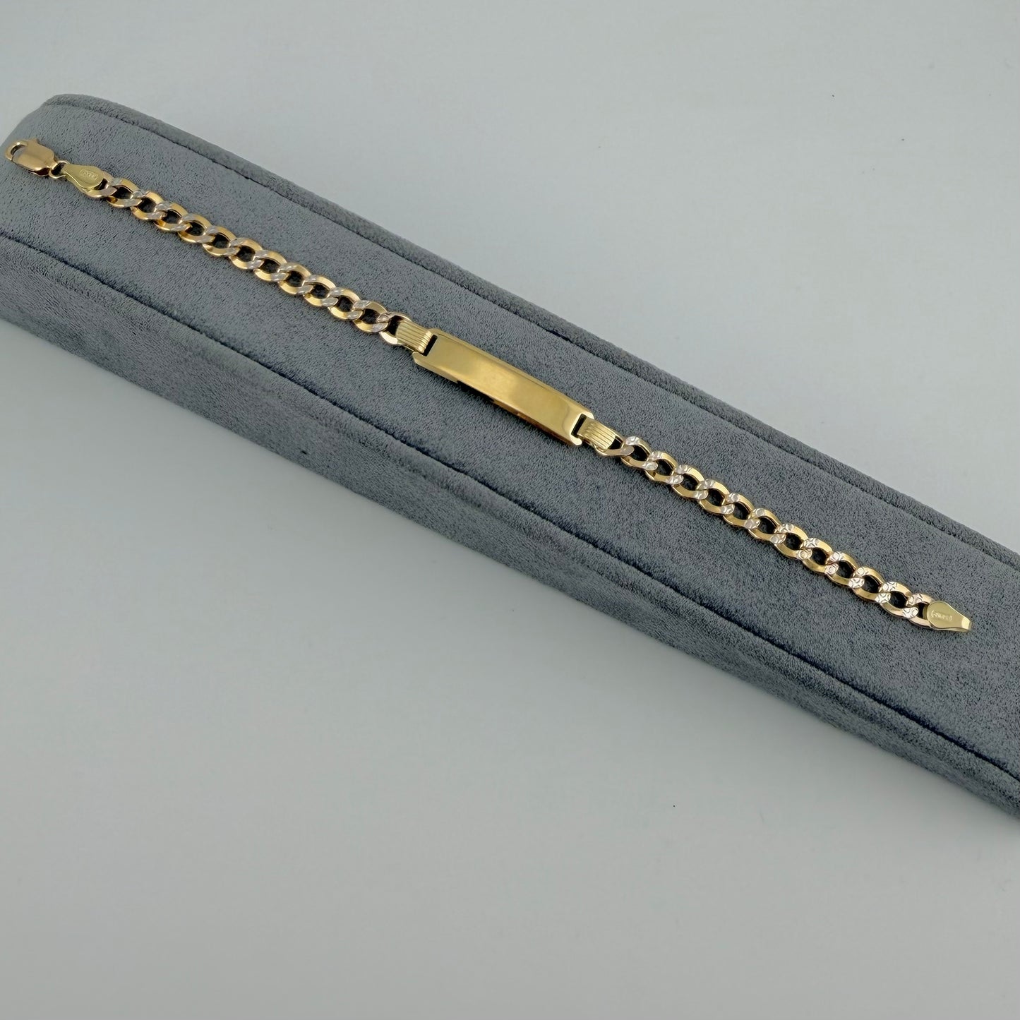 10K Gold 5mm Hollow Dc Cuban ID Bracelet