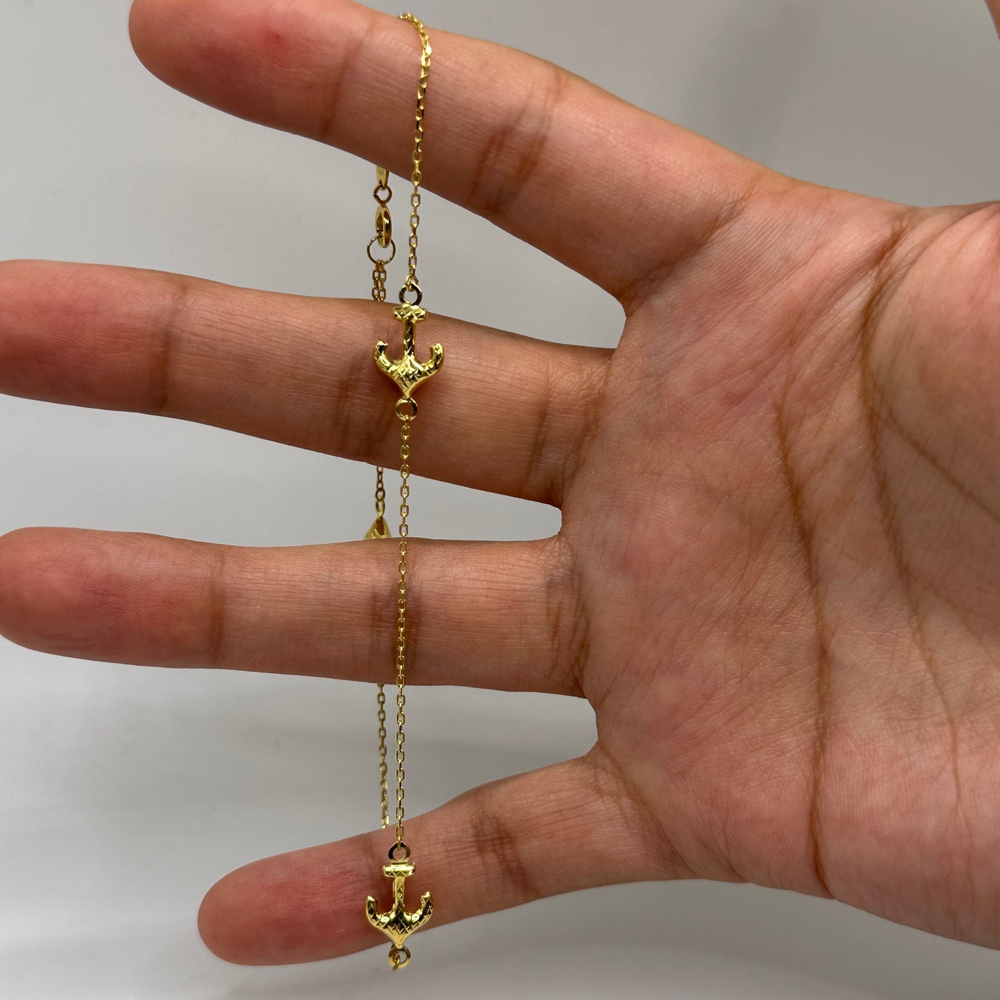 10k Gold Anchor Anklet