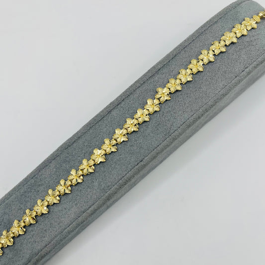 10k Gold Small Hibiscus Bracelet