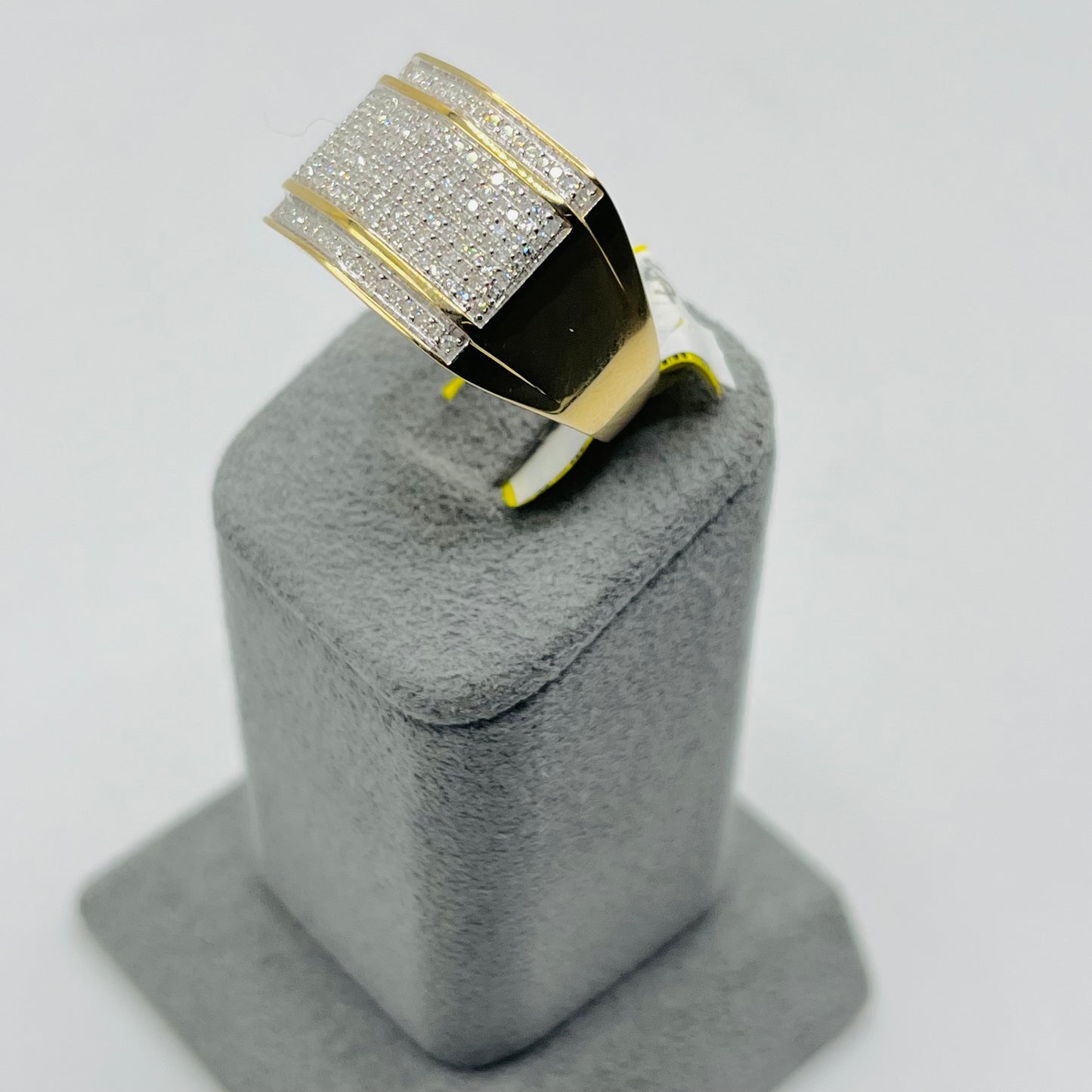 10k Gold Natural Diamond Triple Platform Ring