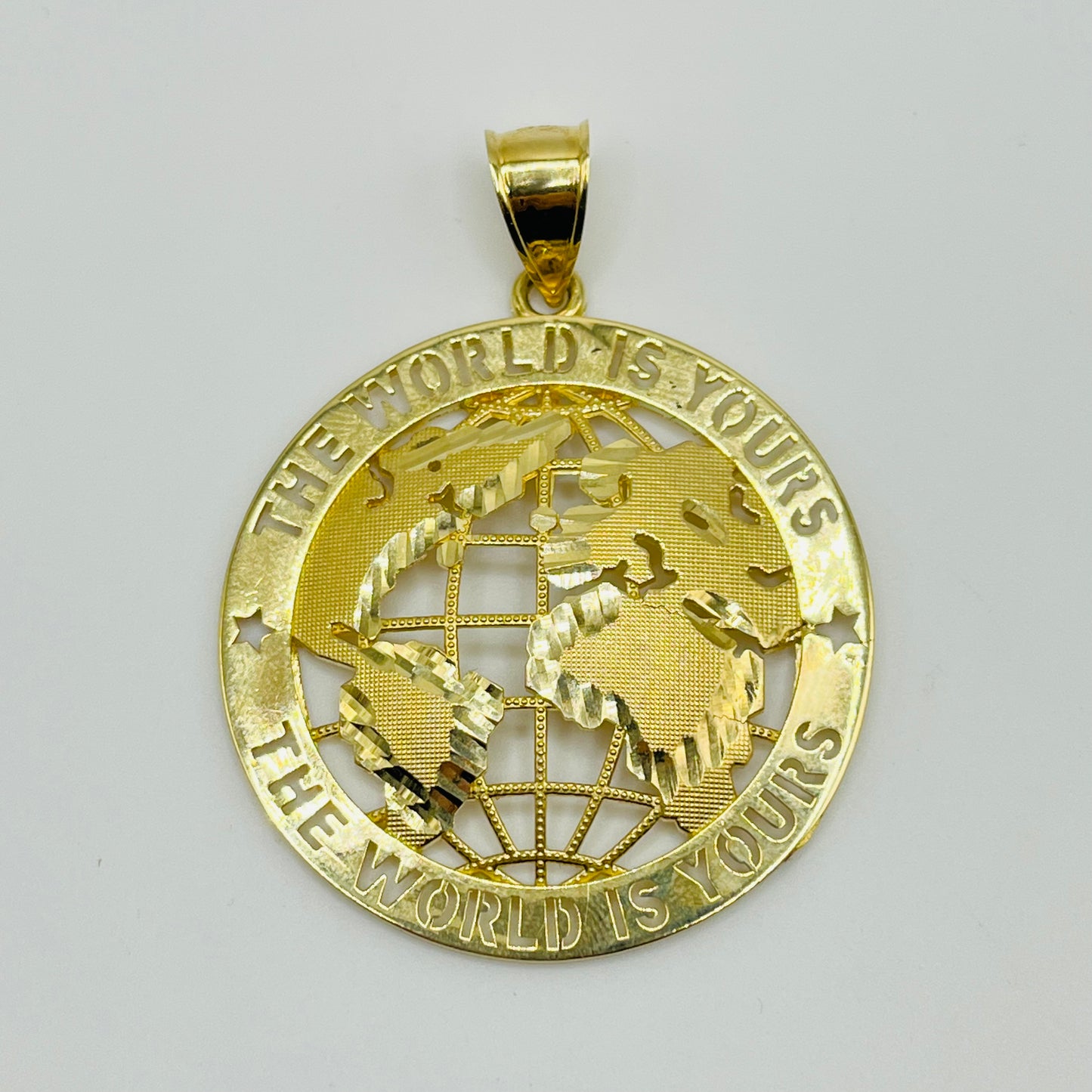 10K Gold World is Yours Charm (XL)