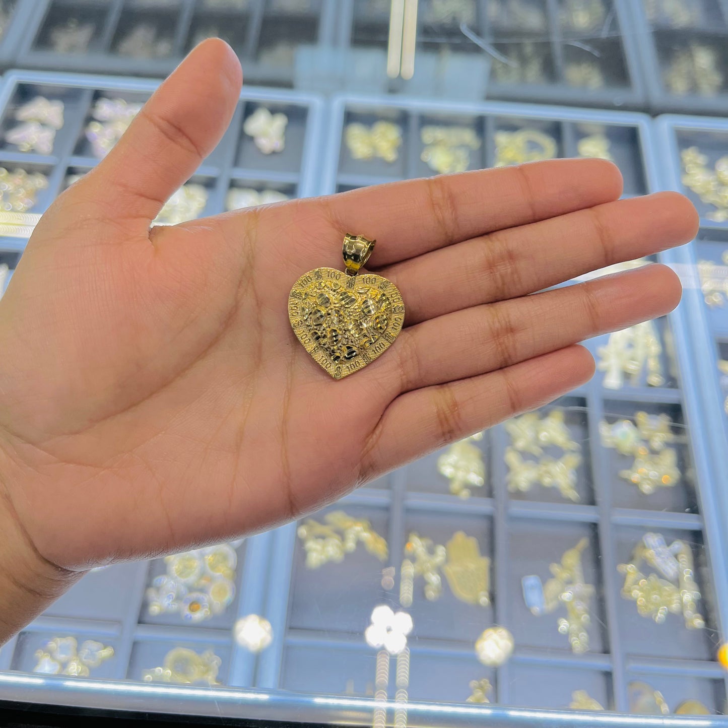 10K Gold Money Sign Nugget Charm