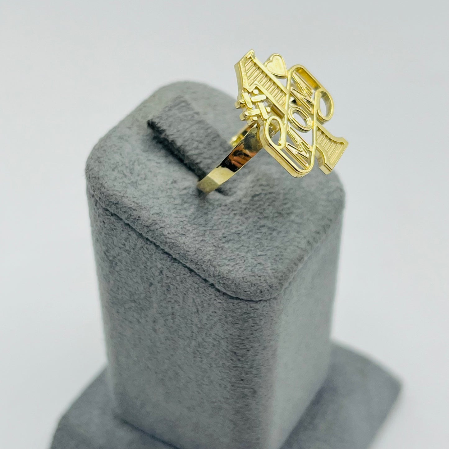 10k Gold Number One Mom Ring