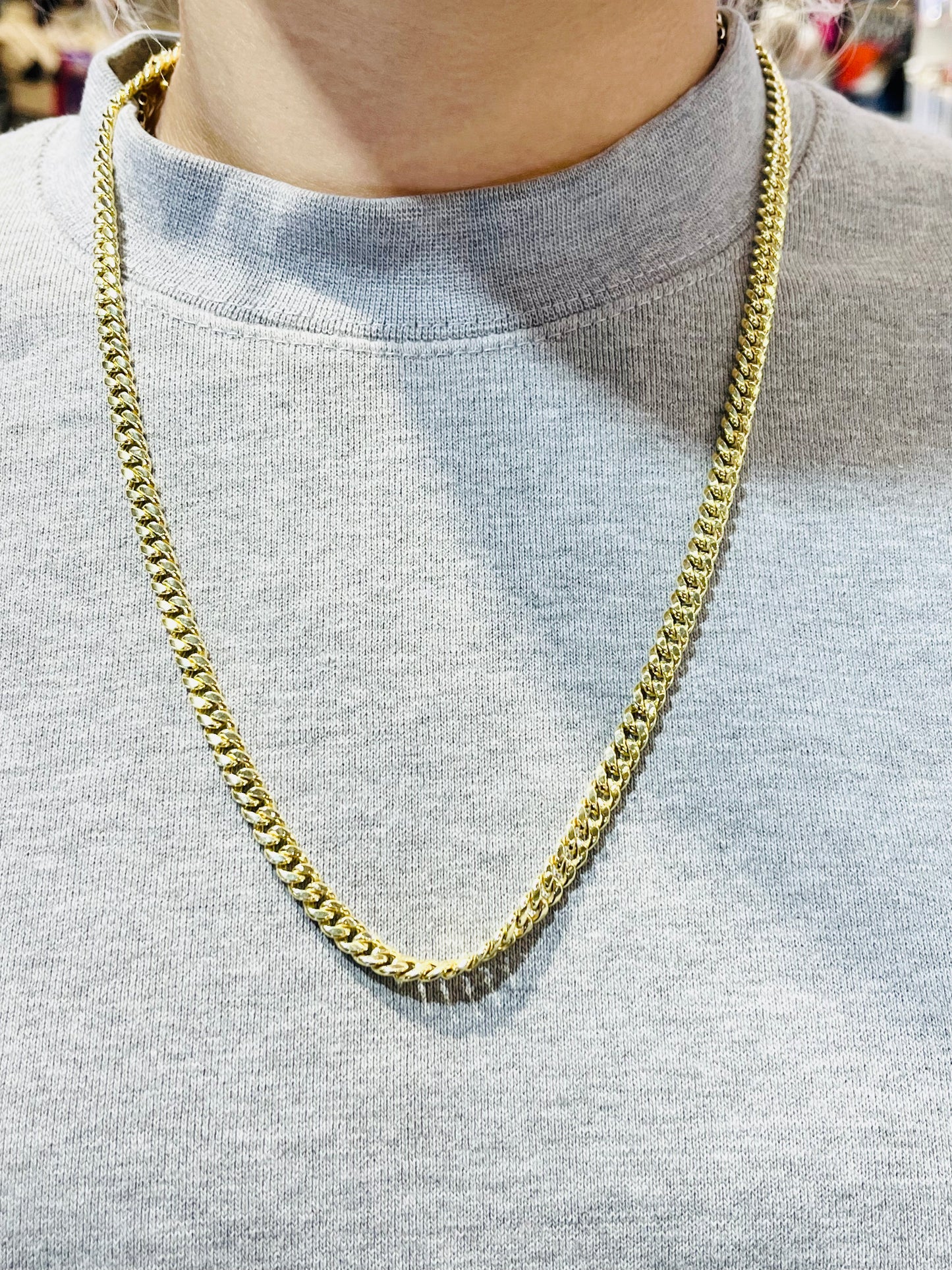 10K GOLD 5.5mm HOLLOW MIAMI CUBAN CHAIN