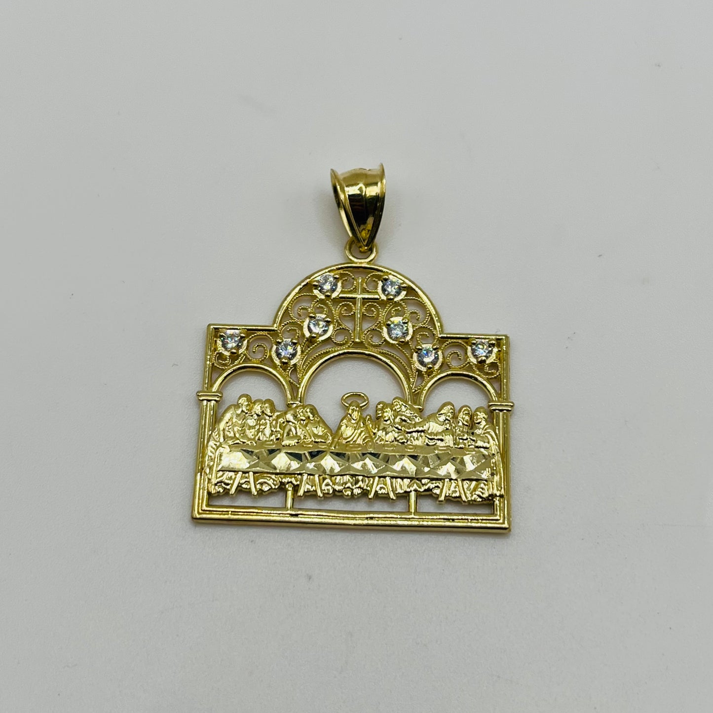 10K Gold Ultima Cena Charm
