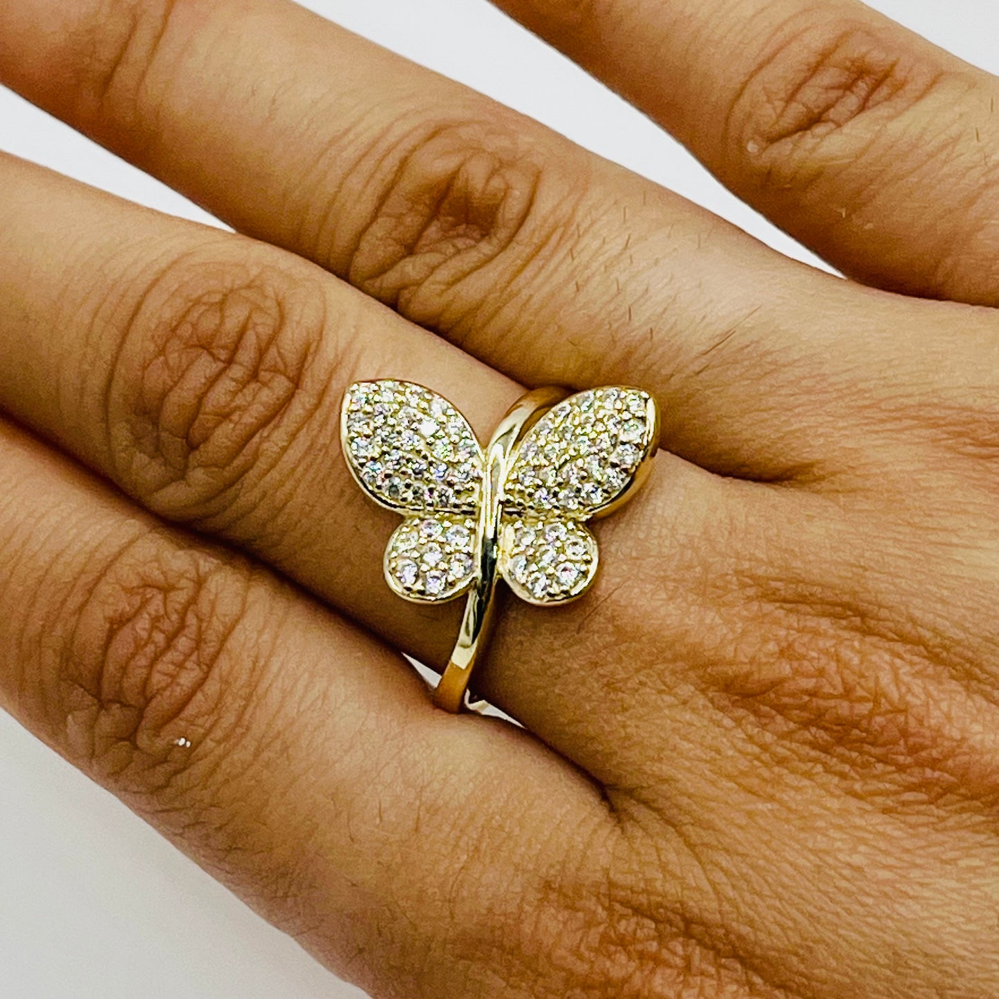 10K Gold Sideways Butterfly Ring