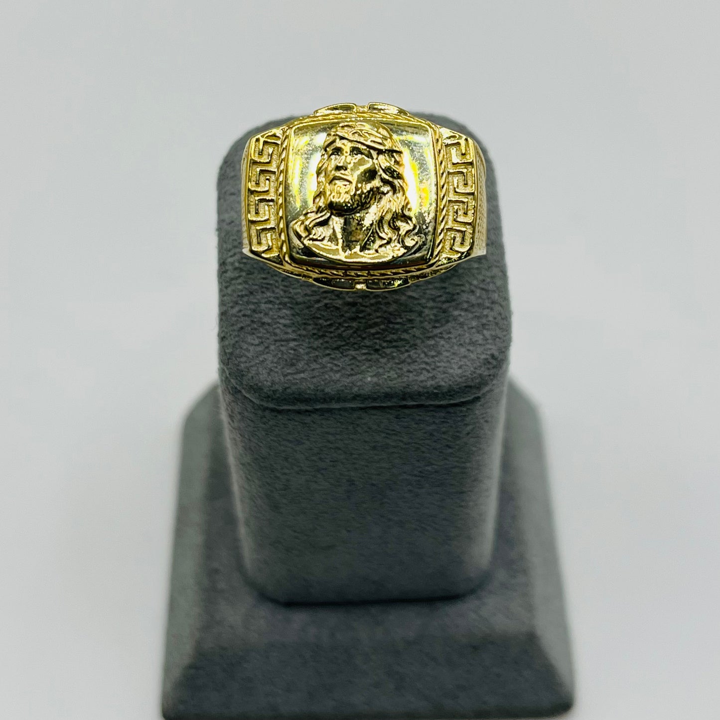10k Gold Jesus Face Roma Ring