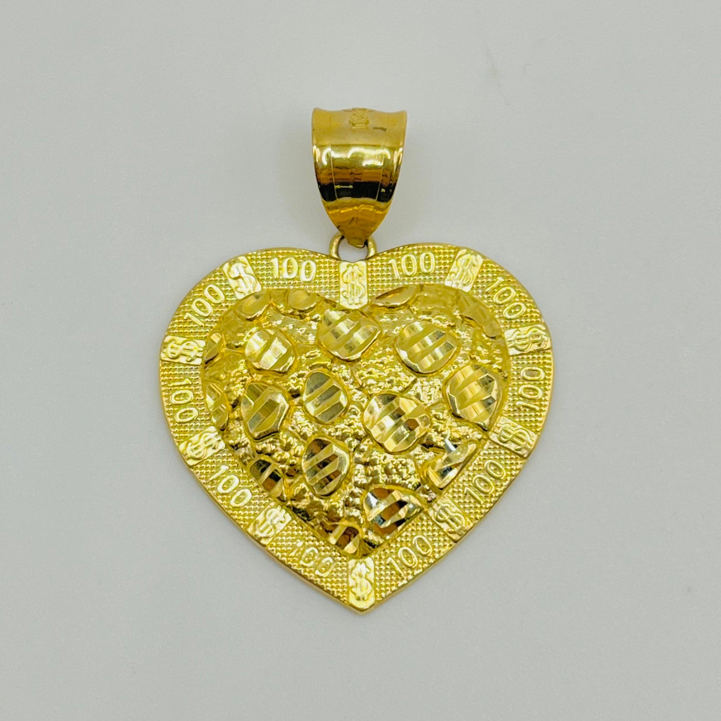 10K Gold Money Sign Nugget Charm