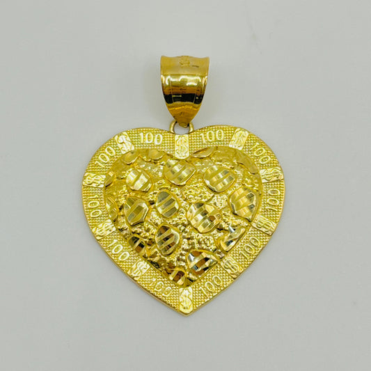 10K Gold Money Sign Nugget Charm