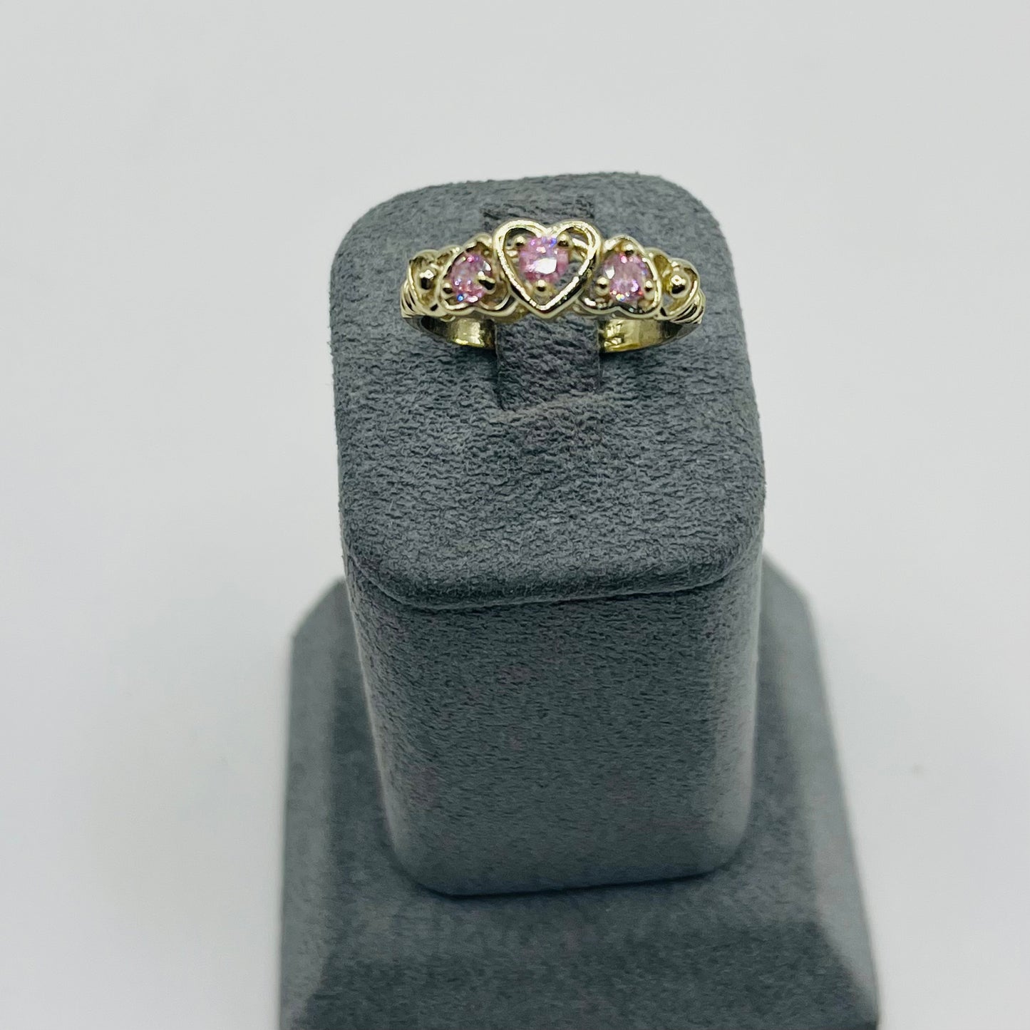 10k Gold SweatHeart Trio Ring