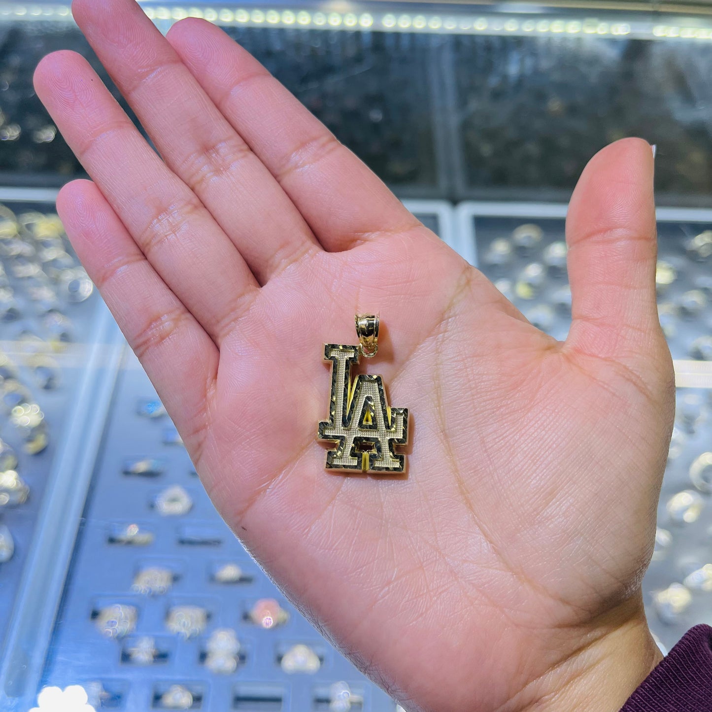 10k Gold LA Charm (Large)