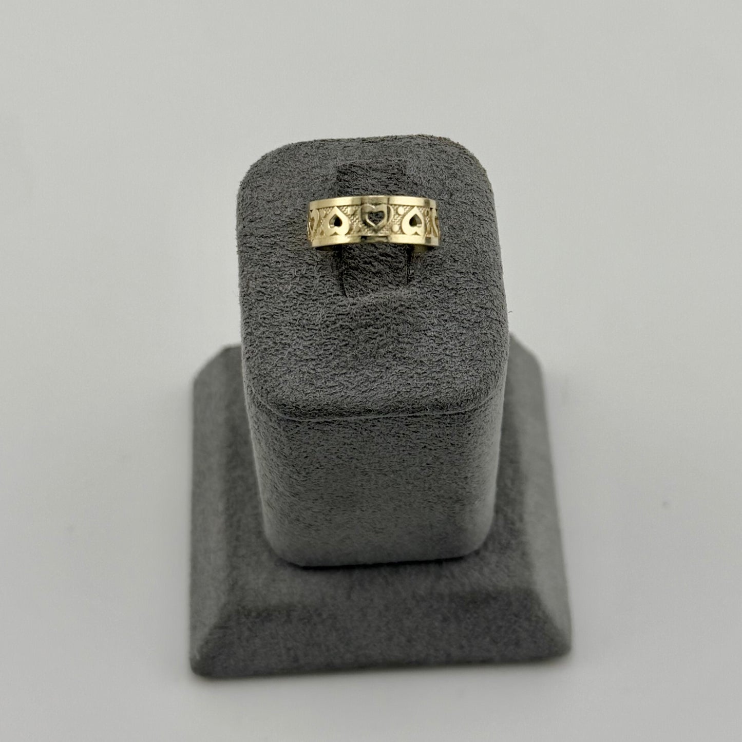 10k Gold Open Heart Pattern Toe Ring