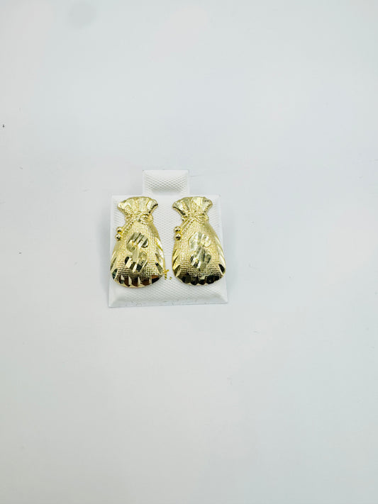10K Gold Moneybag Earrings (small)