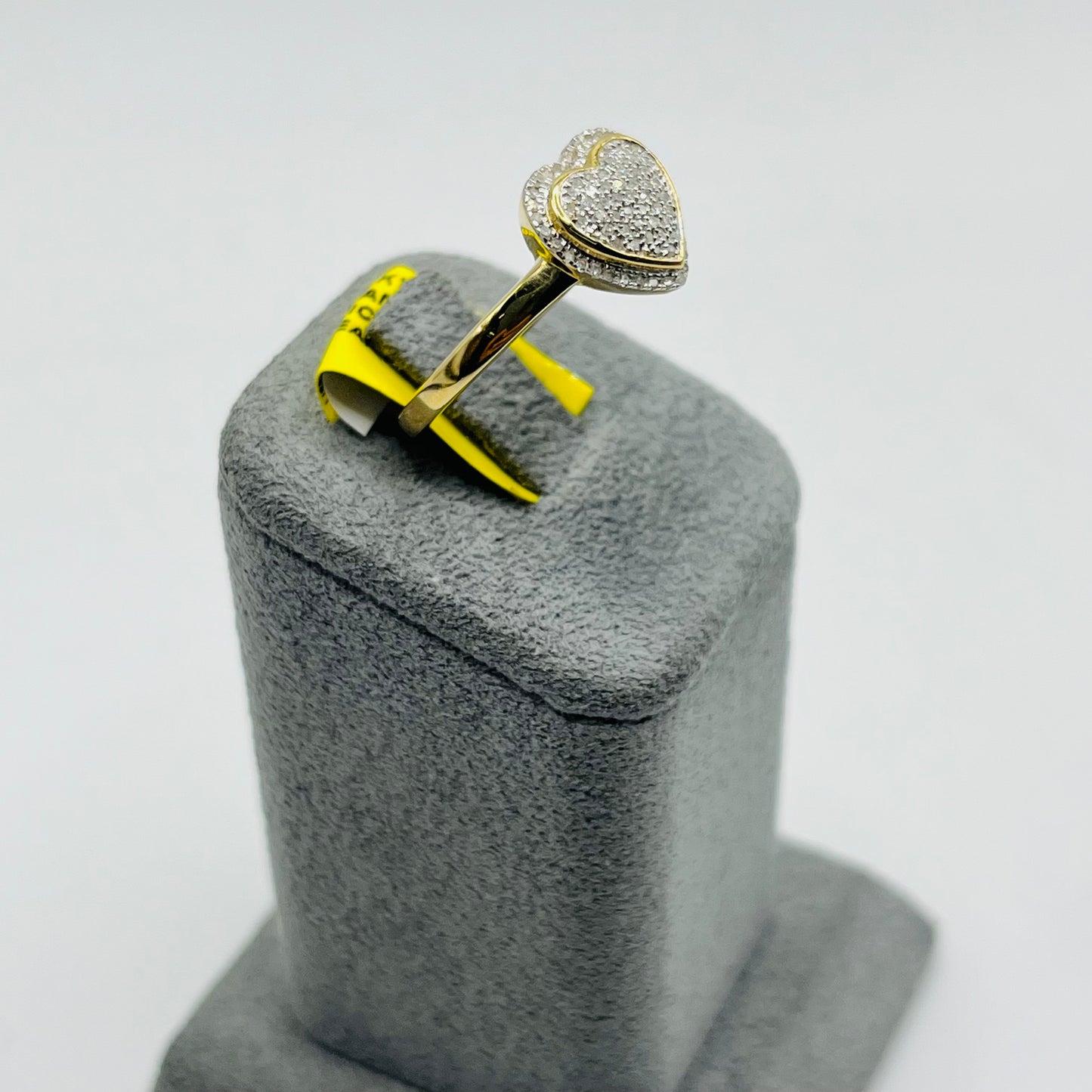 10k Gold Natural Diamond Couture Heart Ring