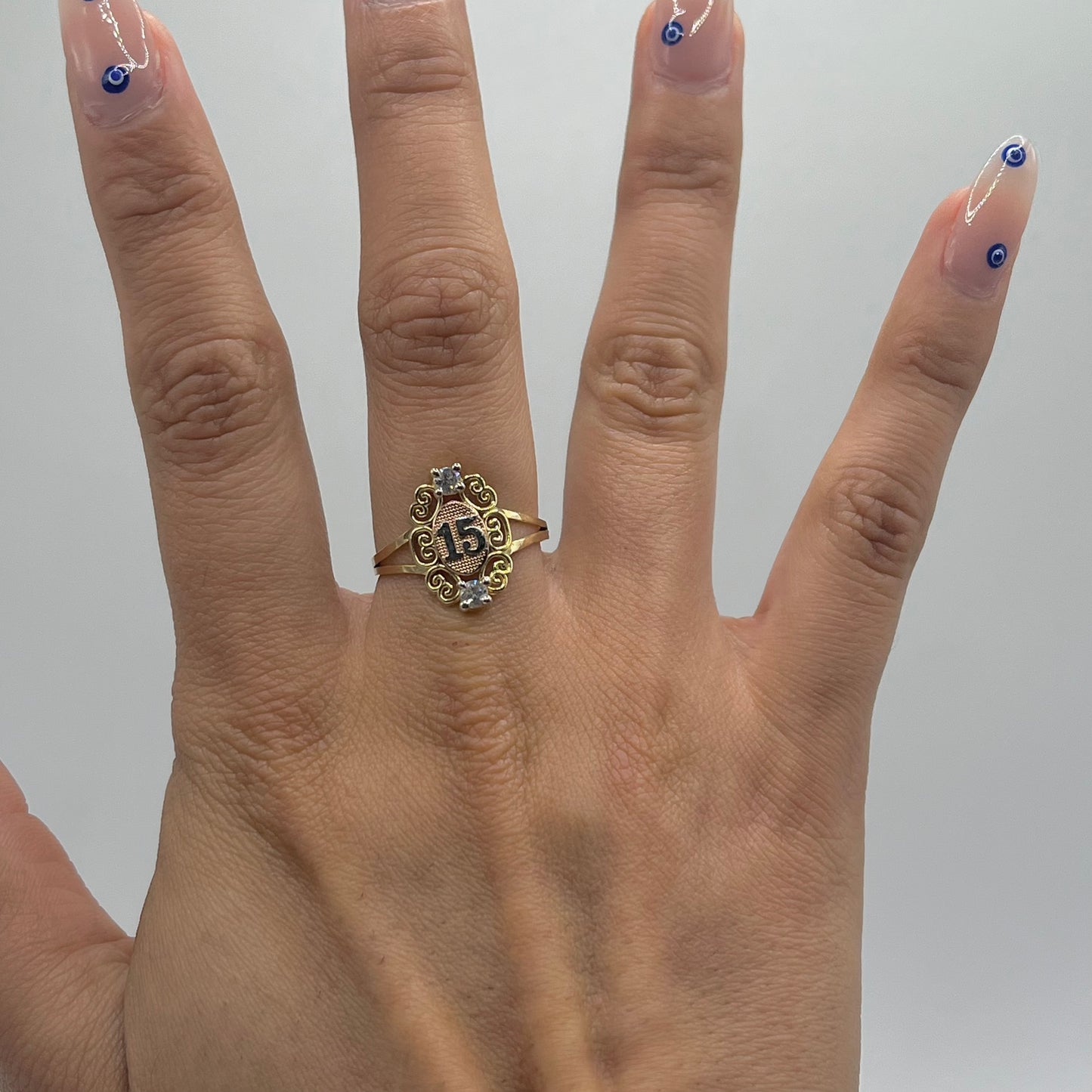 14K Gold Elegante Quince Ring