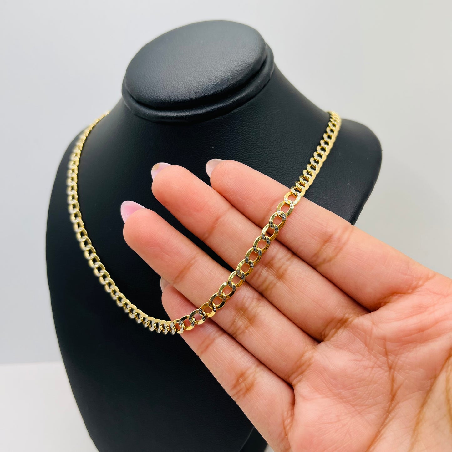 10k Gold Dc 4.5mm Cuban Chain