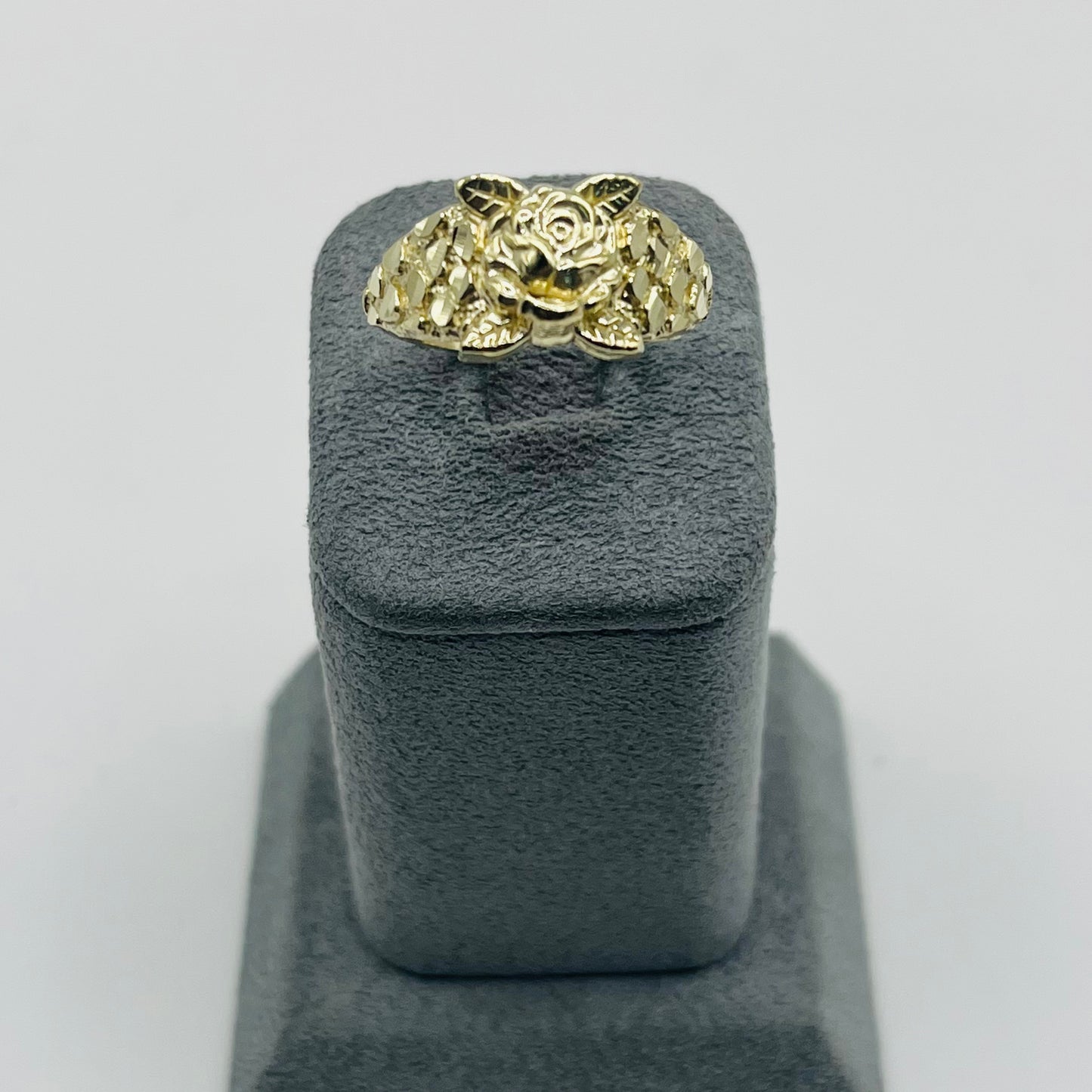 10k Gold Nugget Rose Garden Ring