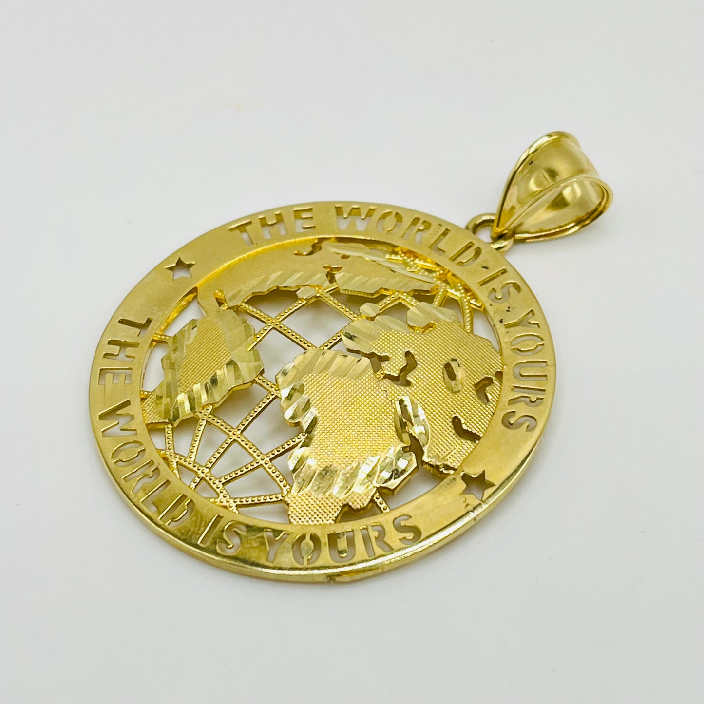 10K Gold World is Yours Charm (XL)